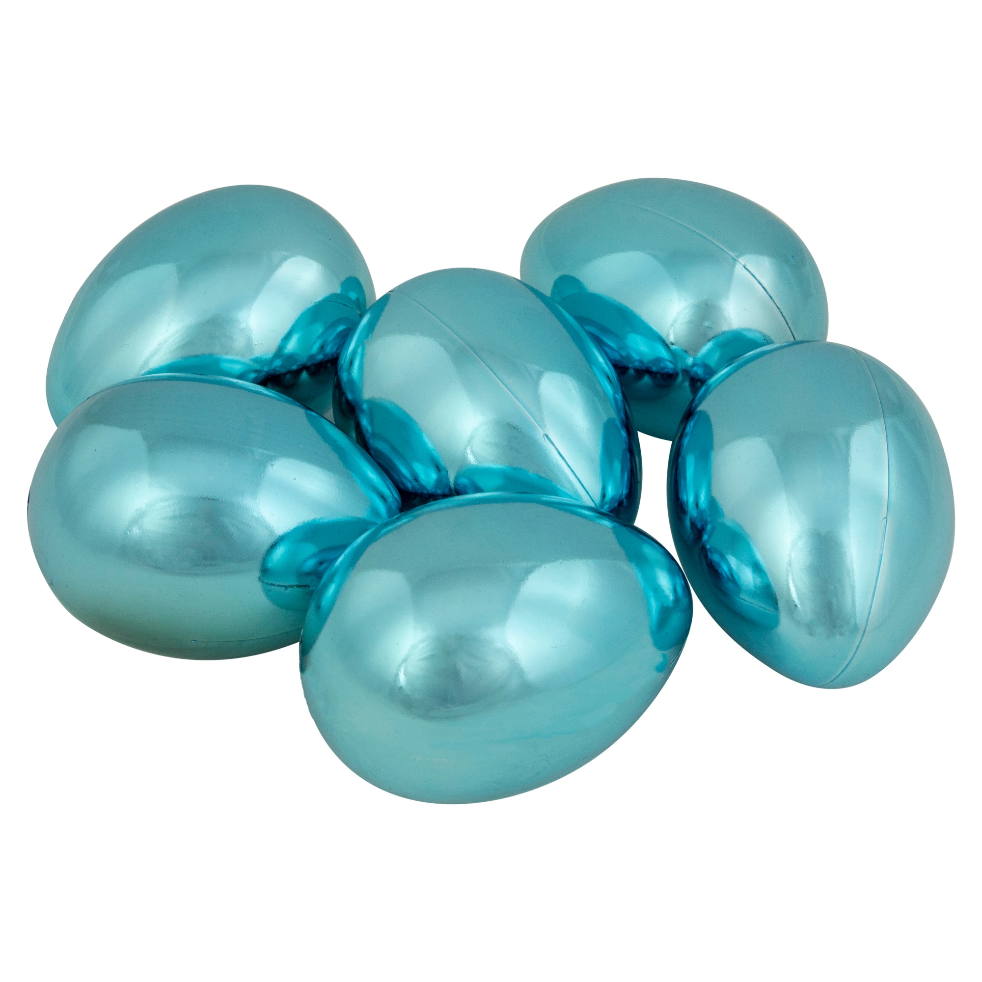 Metallic Blue Medium Size Easter Egg Decorations, 6ct.