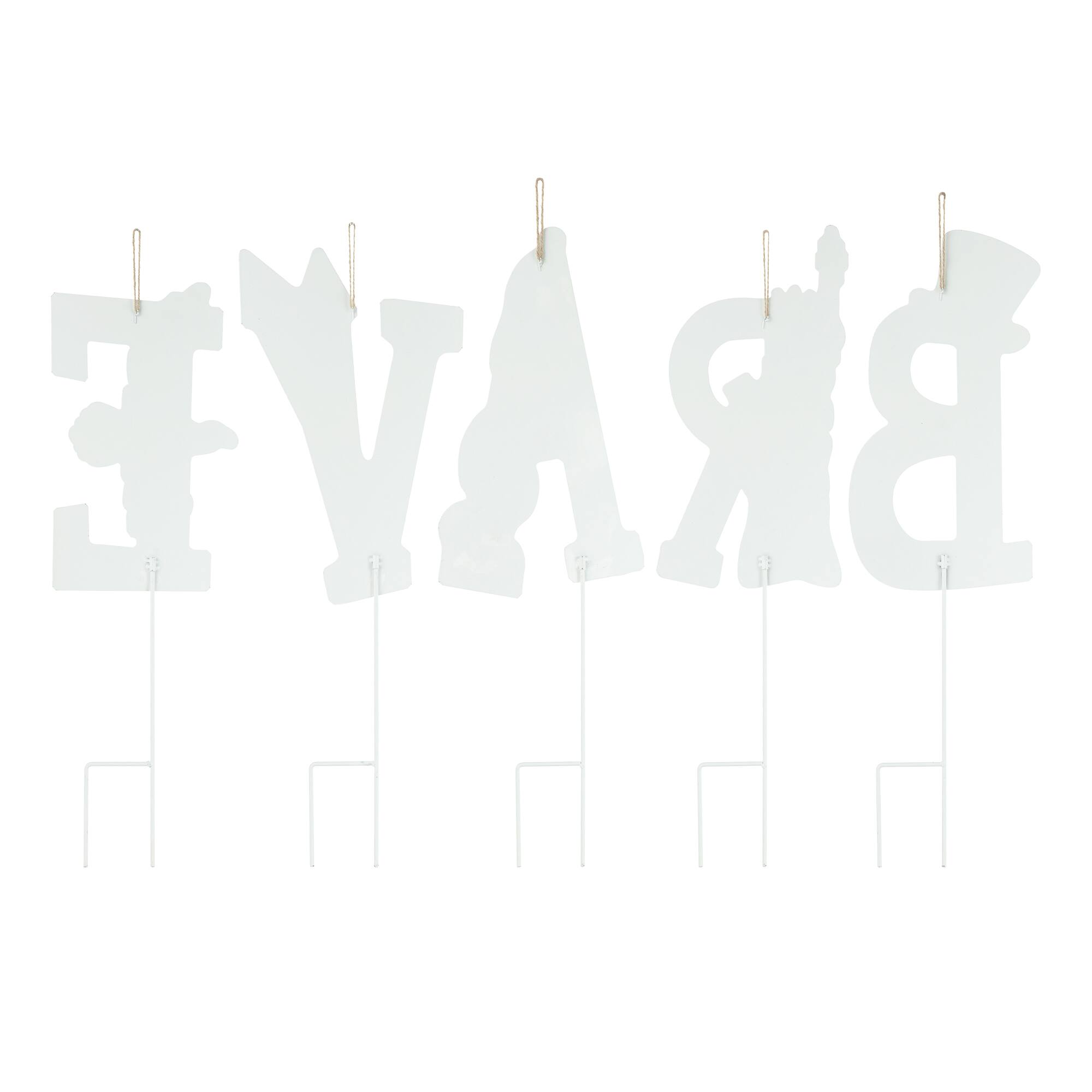 Glitzhome® 43" Patriotic America Brave Yard Stake Set