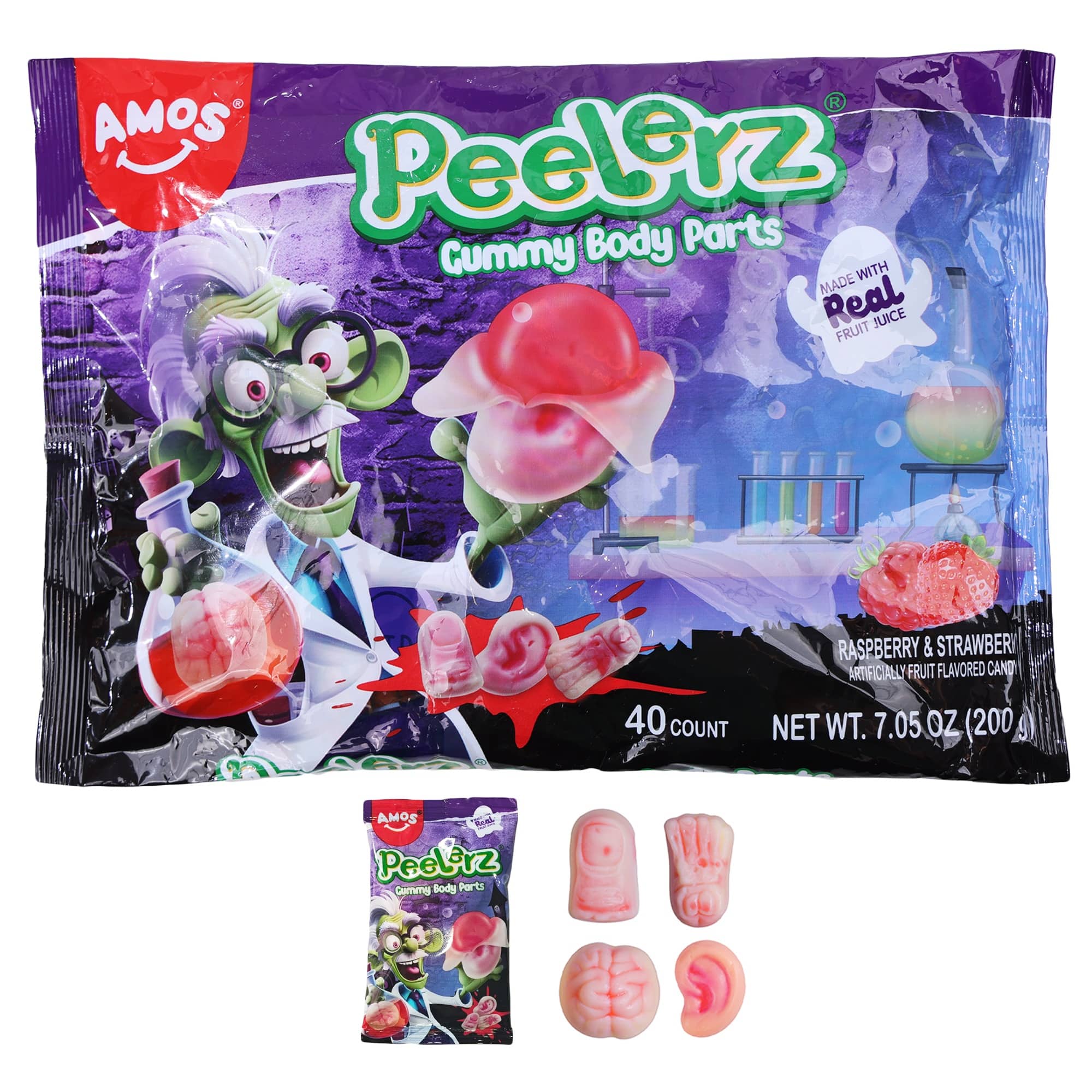 Peelerz&#xAE; Gummy Body Part Candy Trick-or-Treat Bags, 40ct.