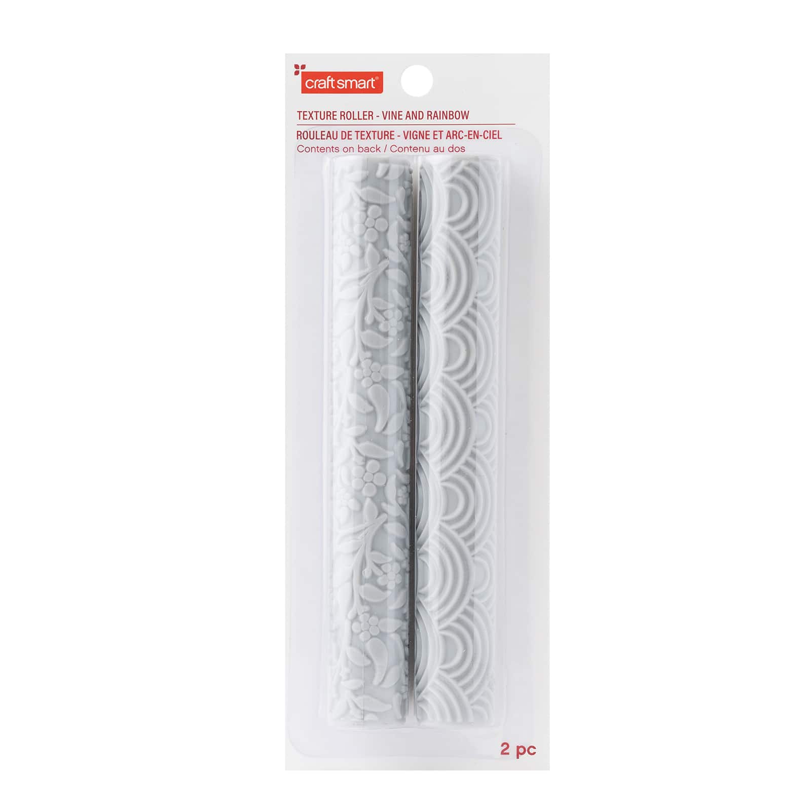 6 Packs: 2 ct. (12 total) Vine & Rainbow Texture Rollers by Craft Smart®