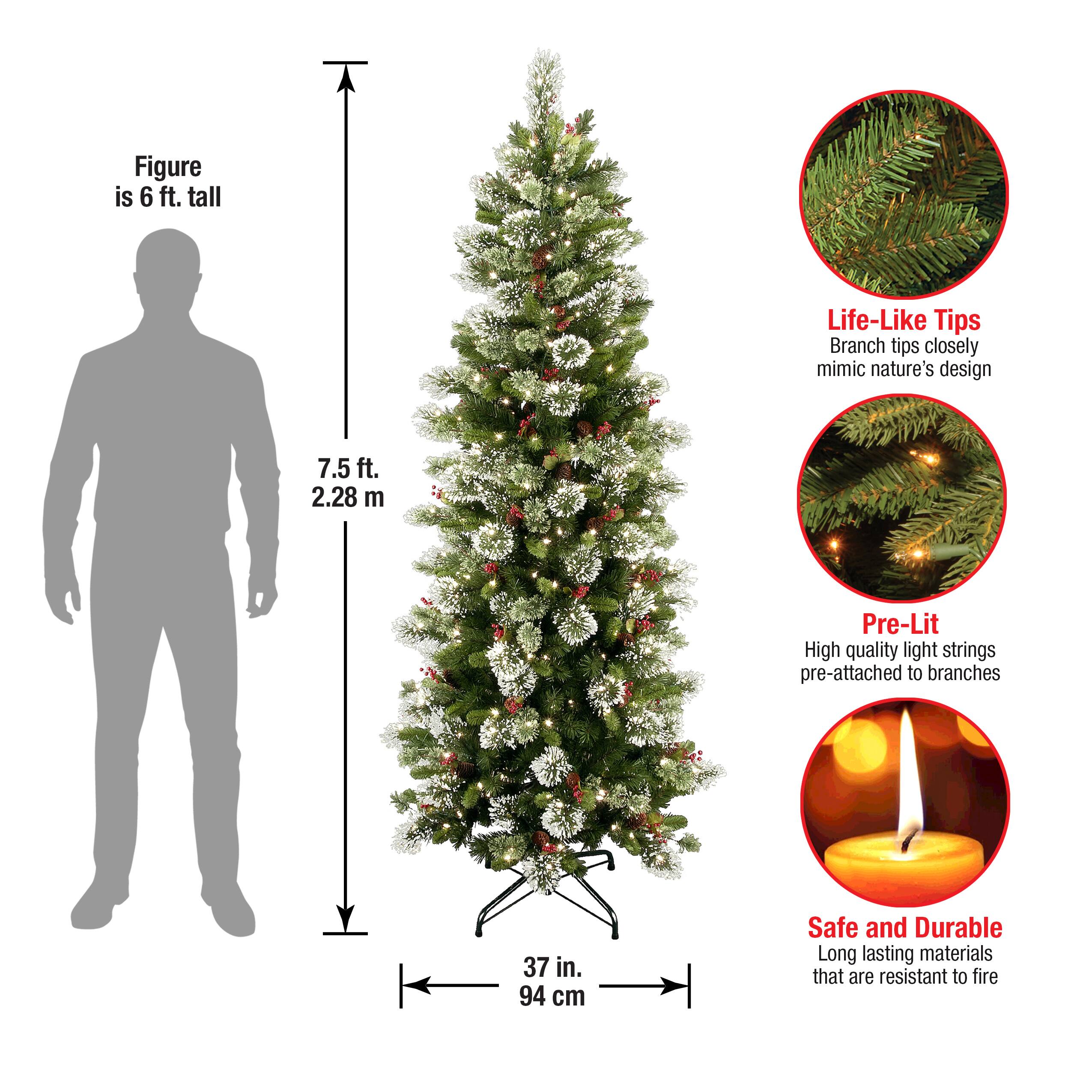 7.5ft. Pre-Lit Wintry Pine® Artificial Christmas Tree, Clear Lights