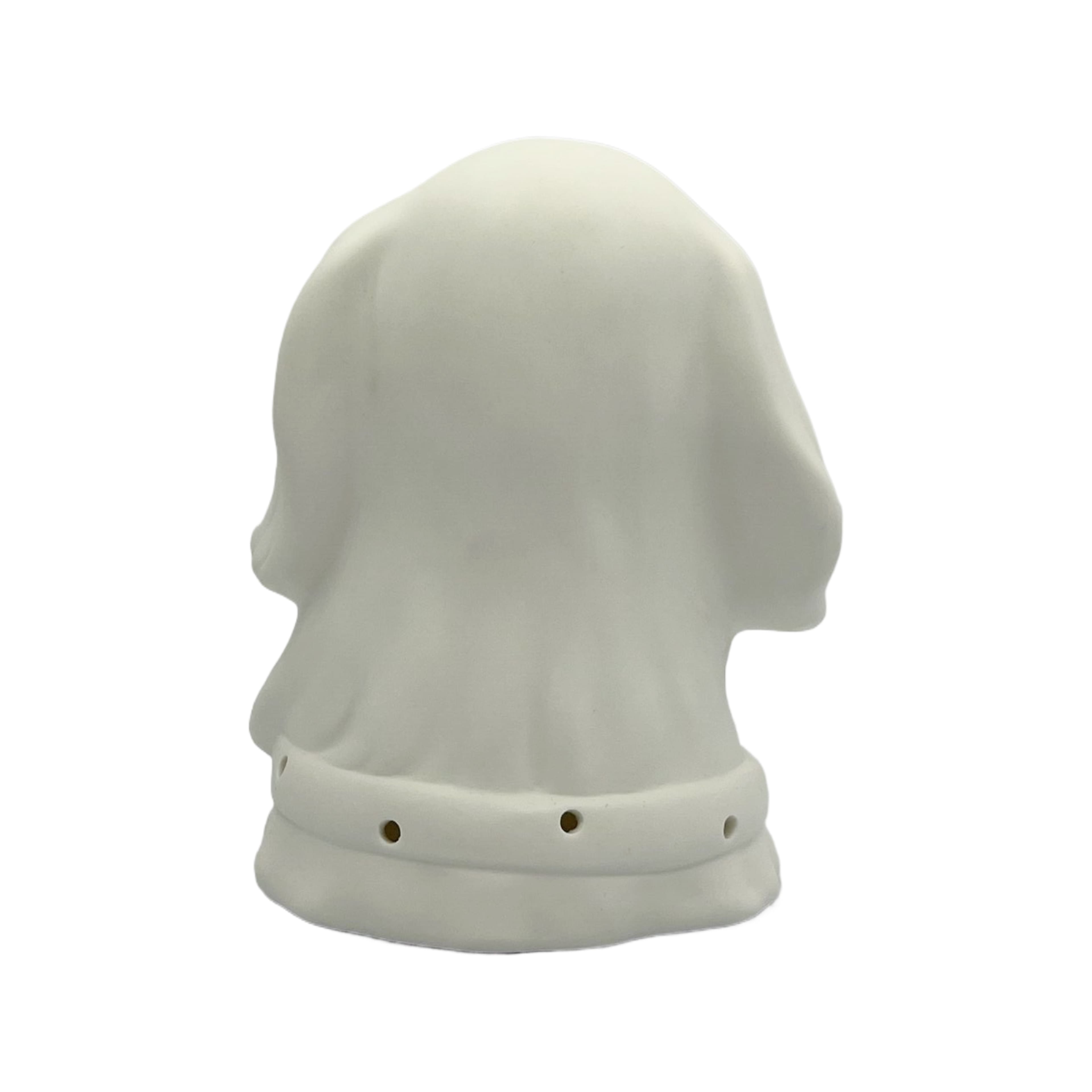 7.25&#x22; LED DIY Ceramic Dog with a Candy Cane D&#xE9;cor by Make Market&#xAE;