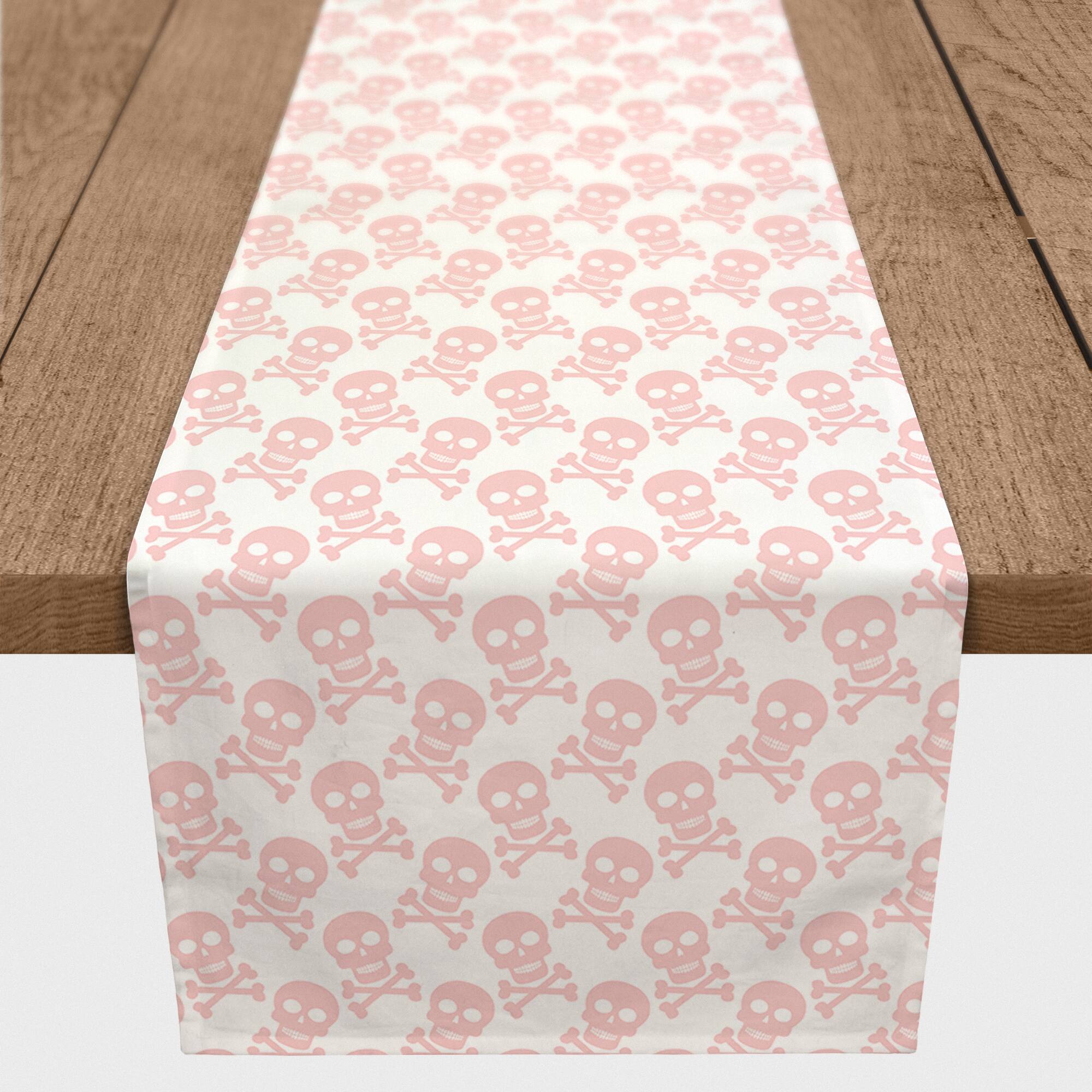 72" Skull And Crossbones Poly Twill Table Runner