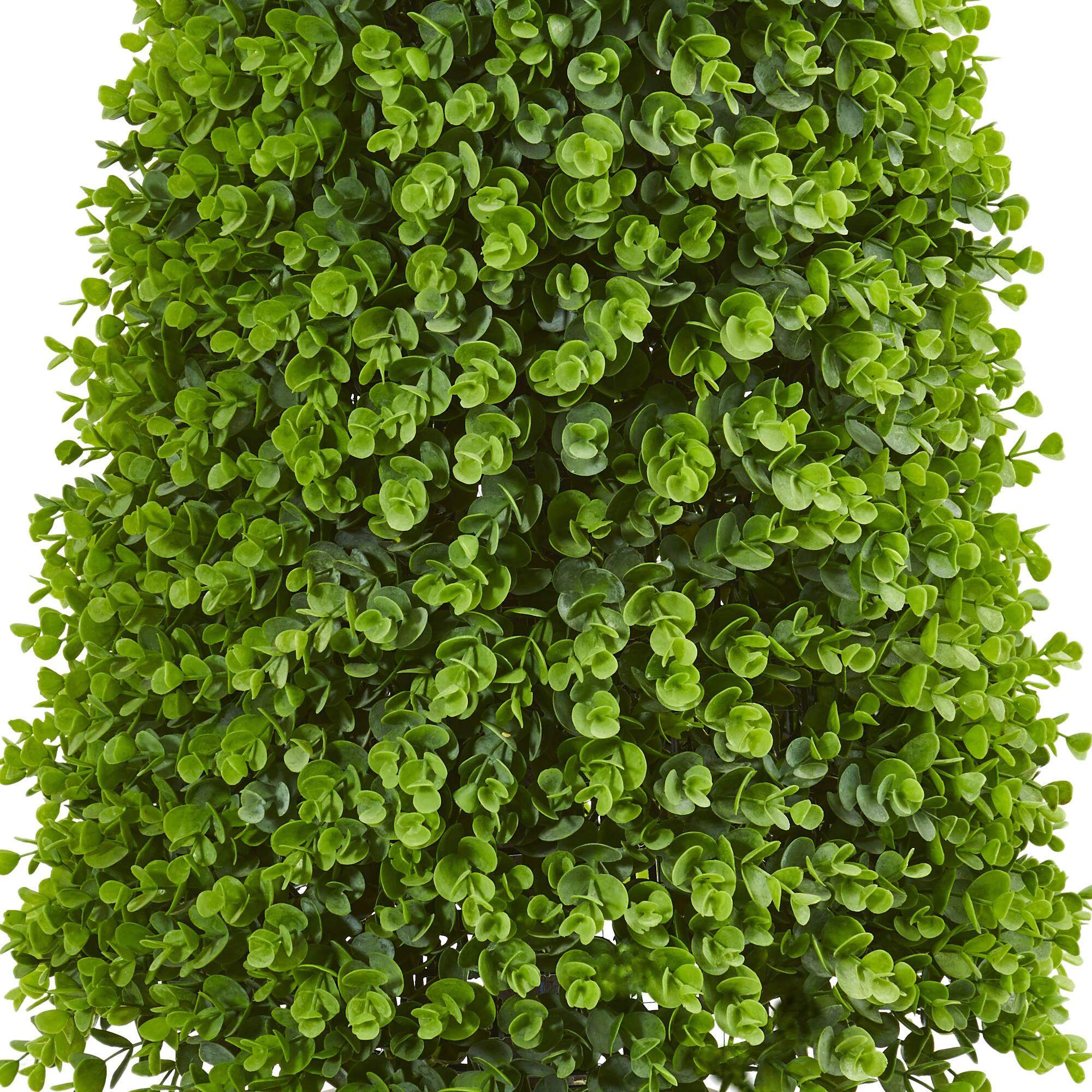 4ft. Eucalyptus Topiary Artificial Tree in Sandstone Planter