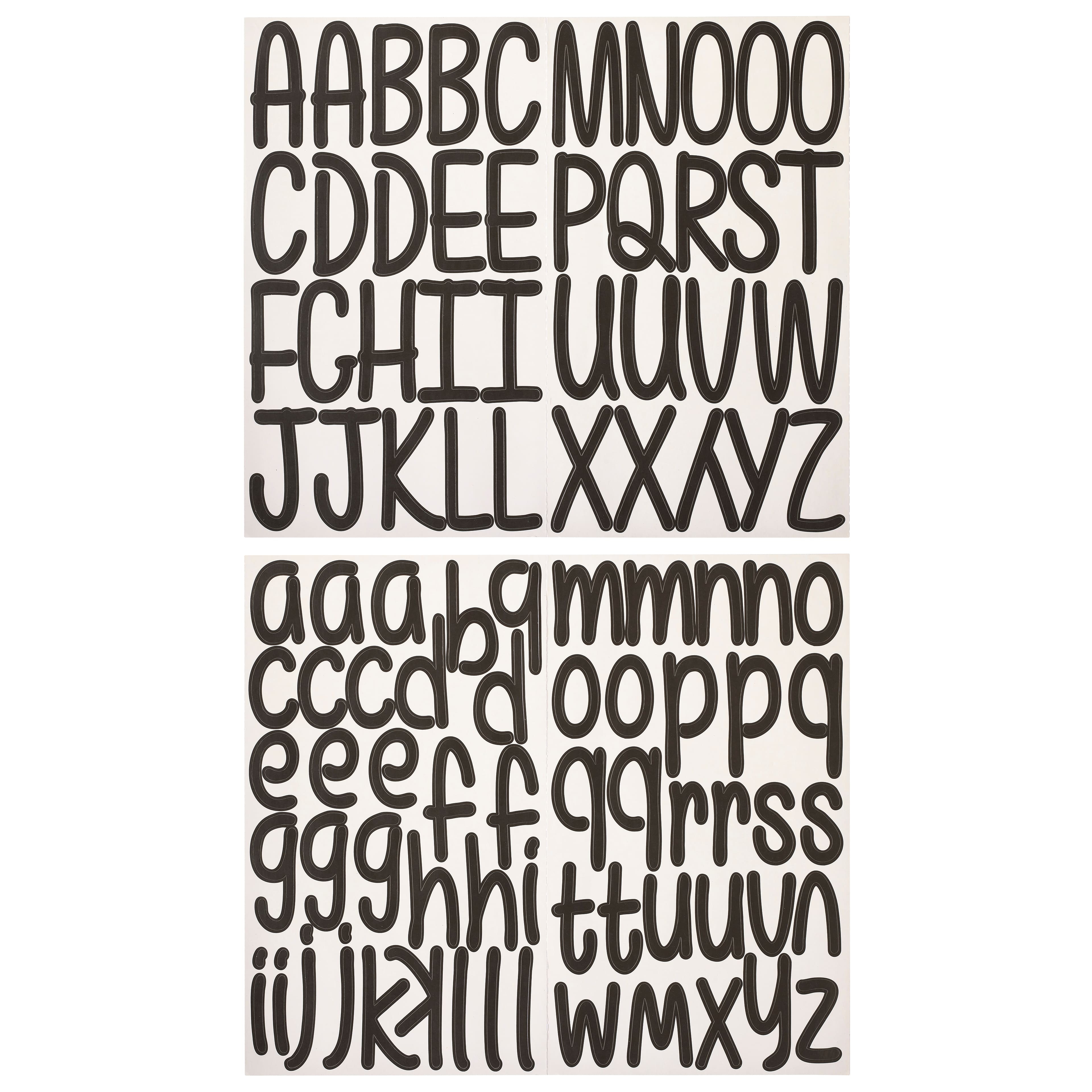 12 Pack: Black Large Font Alphabet Stickers by Recollections&#x2122;