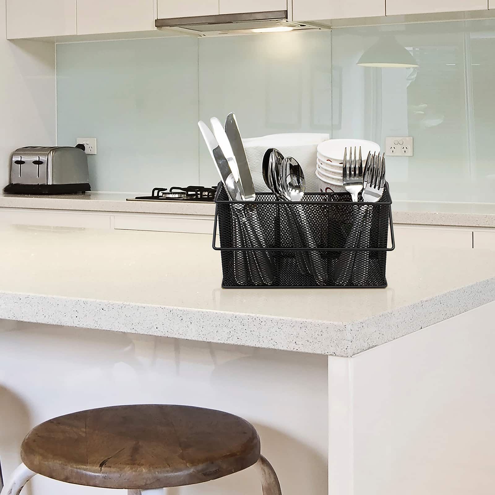 Sorbus Steel Mesh Utensils Caddy