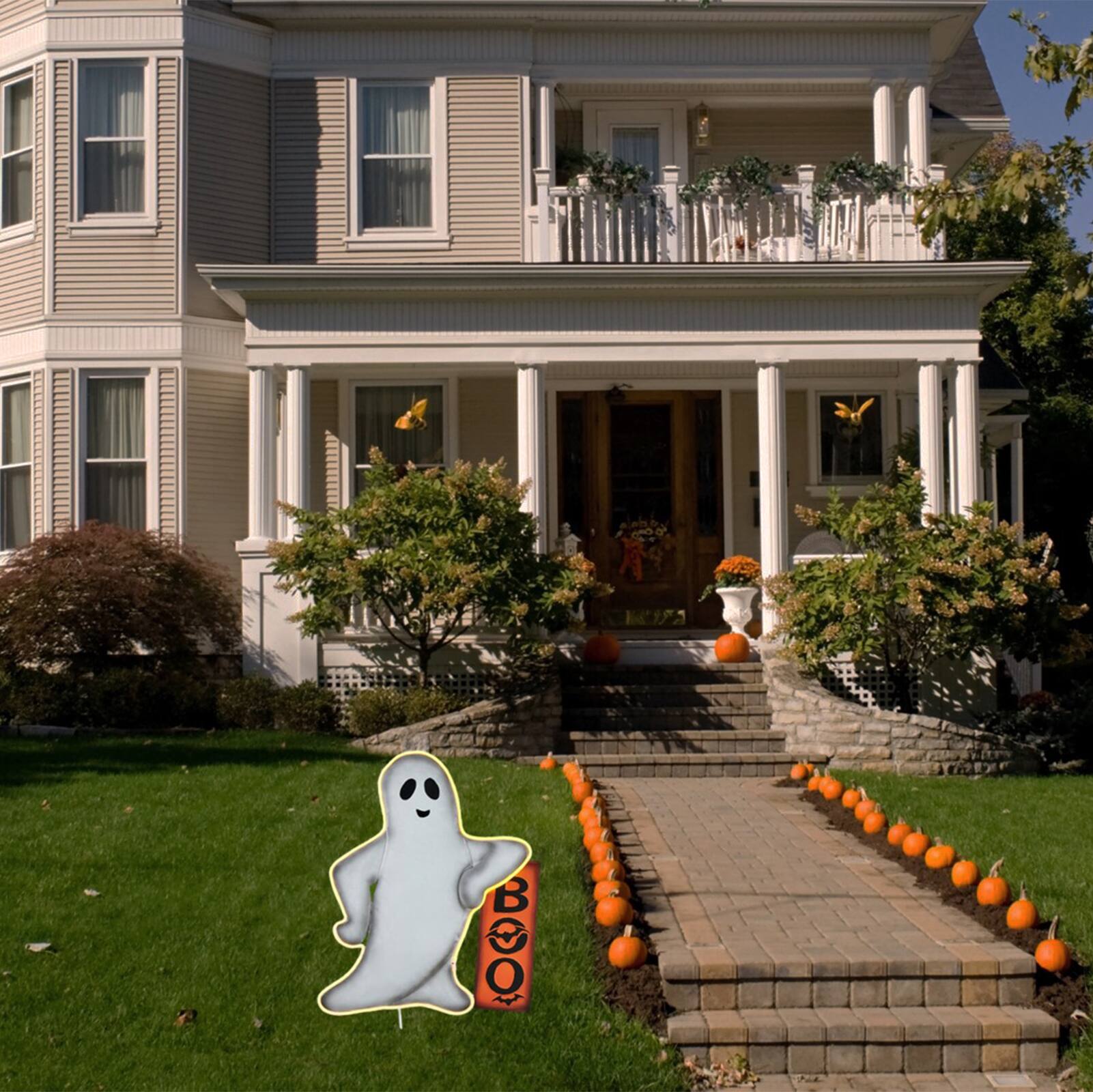 Haute Decor 24.4&#x22; Pre-Lit LED Halloween Ghost Yard D&#xE9;cor