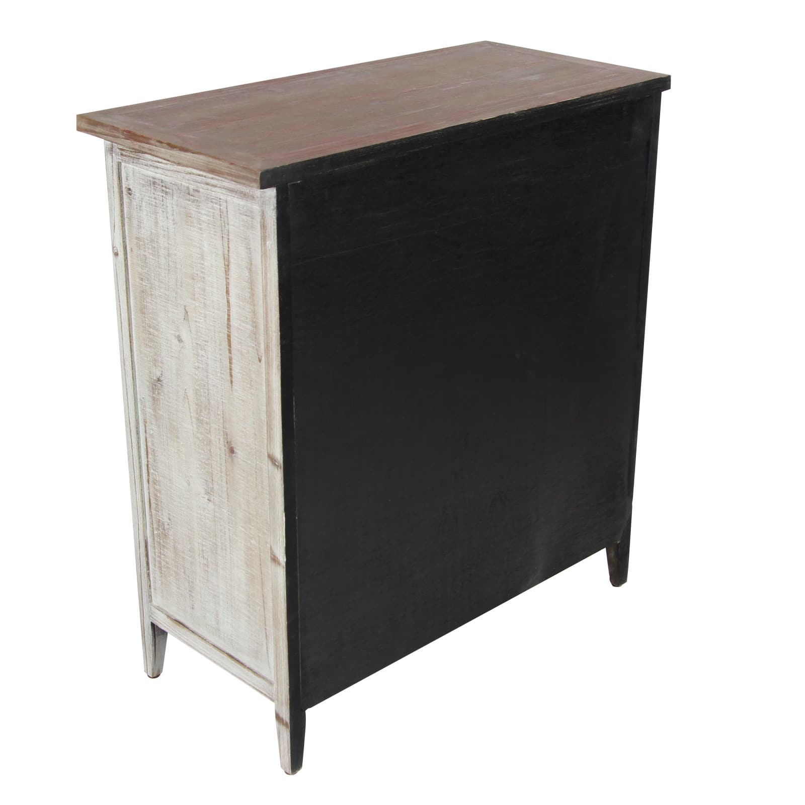 Rustic Rectangular Brown Wooden Lattice Cabinet, 31.19&#x201D; x 28.50&#x201D; x 13.63&#x201D;