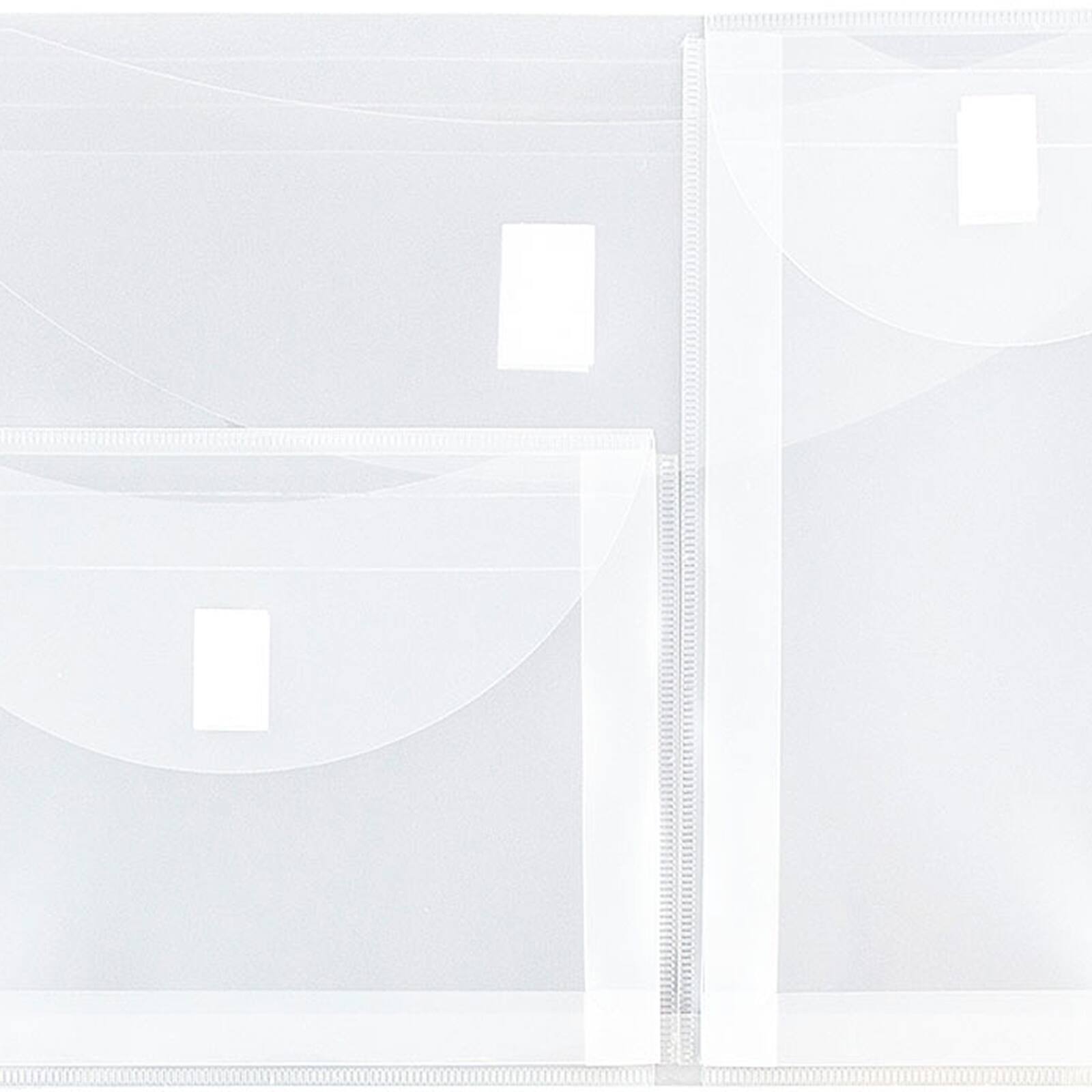 JAM Paper 9.75" x 13" Clear Plastic 3 Pocket Velcro® Brand Closure Booklet Envelopes, 10ct.
