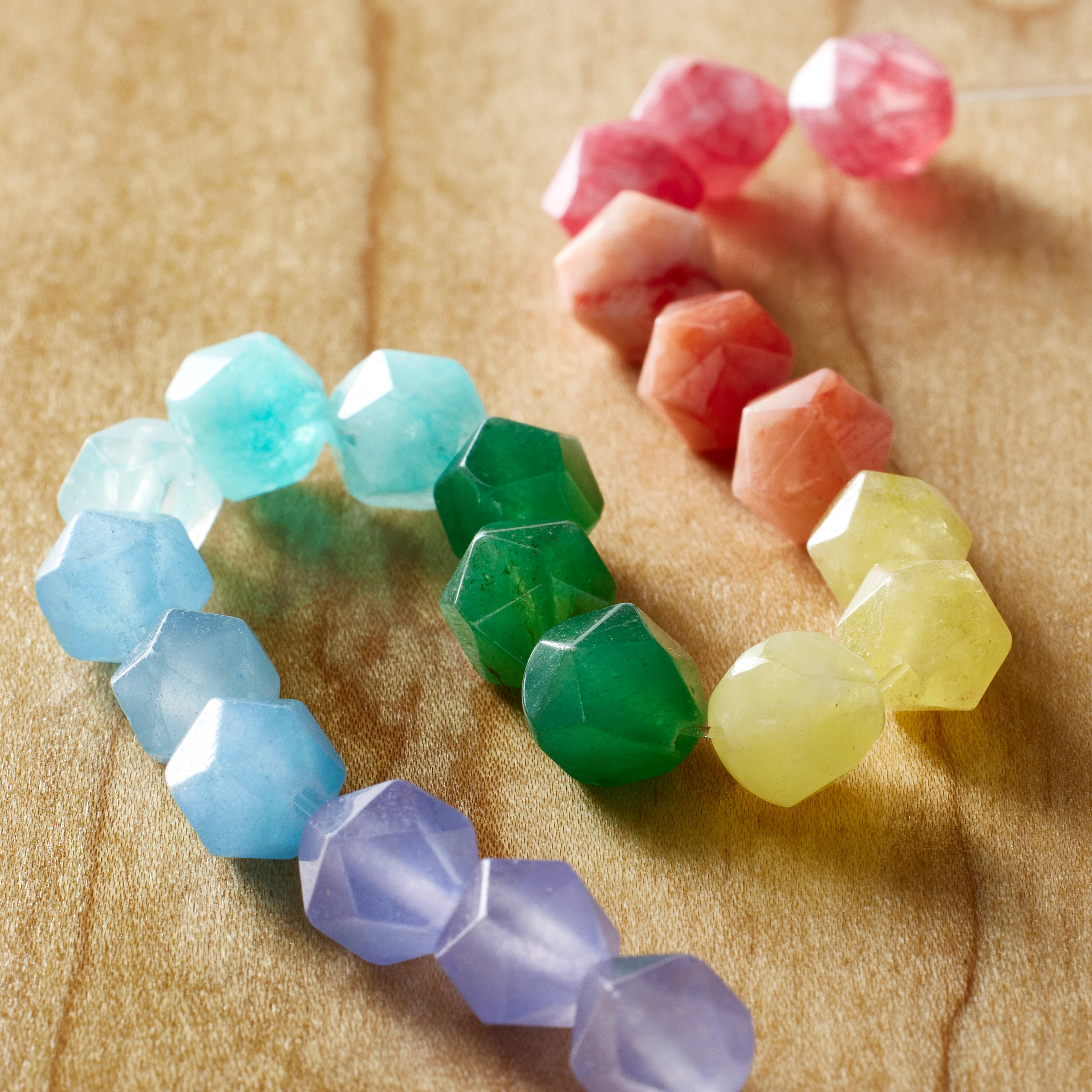 12 Pack: Rainbow Faceted Dyed Quartz Round Beads, 8mm by Bead Landing™