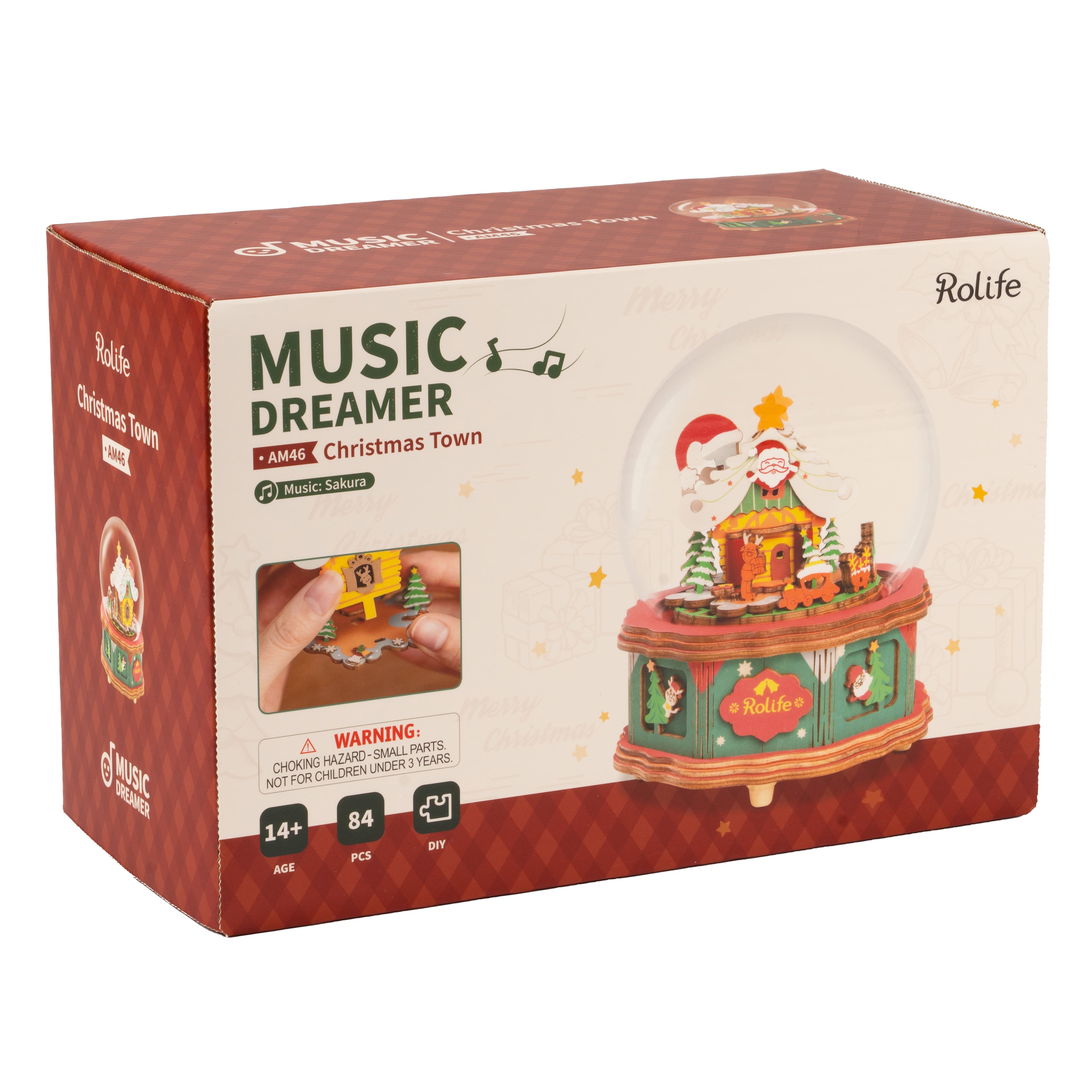 Rolife&#xAE; Christmas Town Snow Globe Music Dreamer Kit