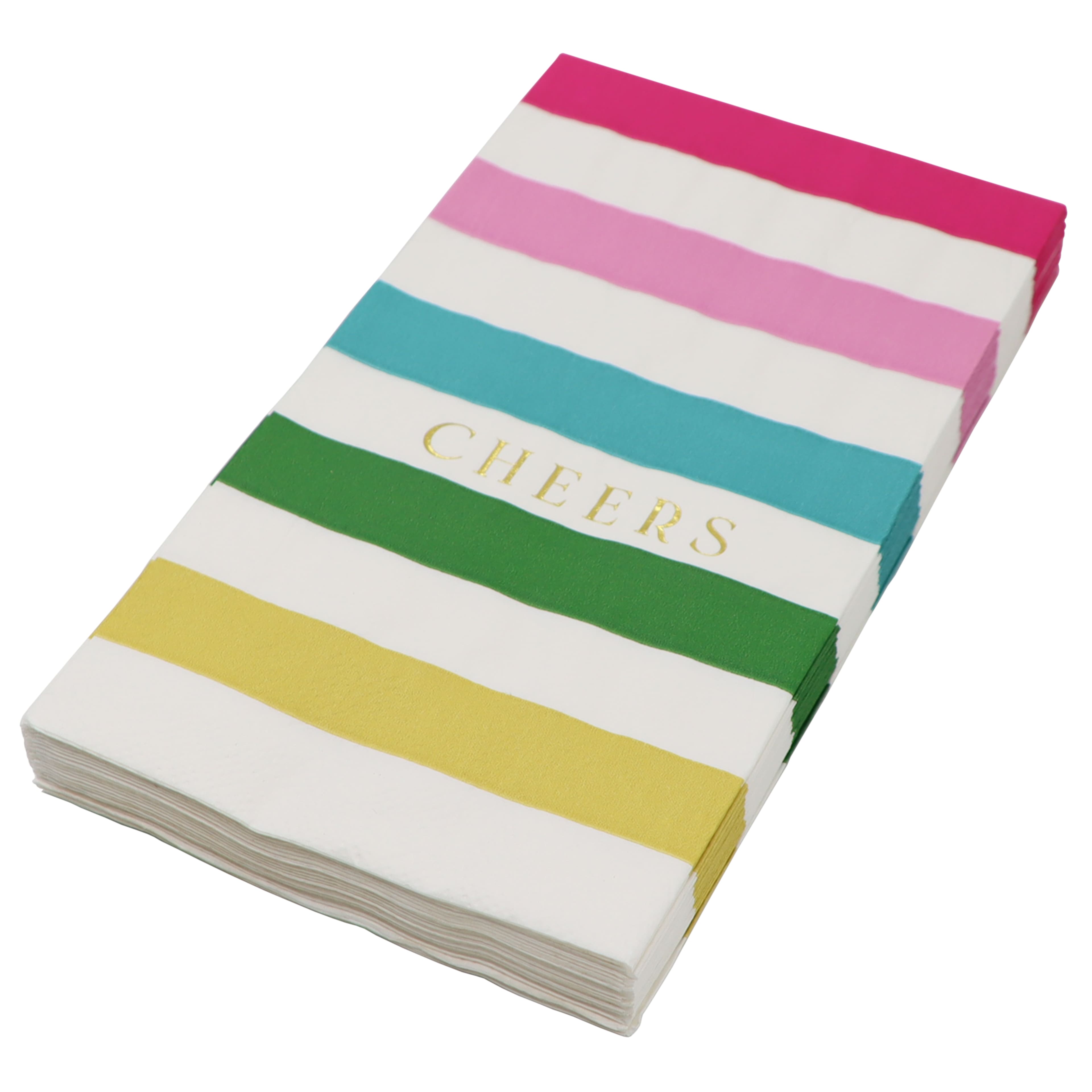 Multicolor Stripe Cheers Guest Napkins, 20ct. by Ashland&#xAE;