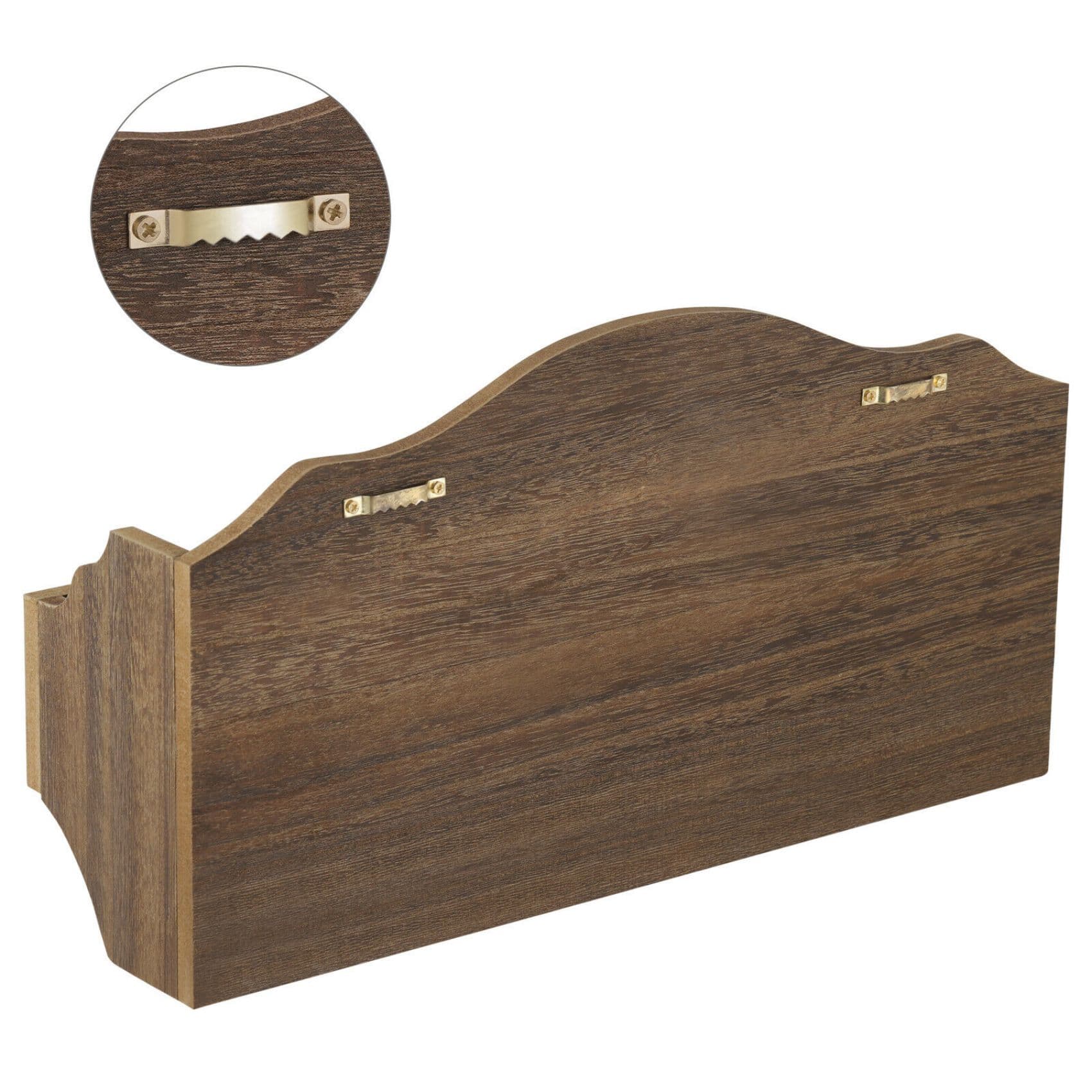 NEX™ Wooden Wall-Mounted Mail Sorter Hanging Rack with 3 Double Key Hooks