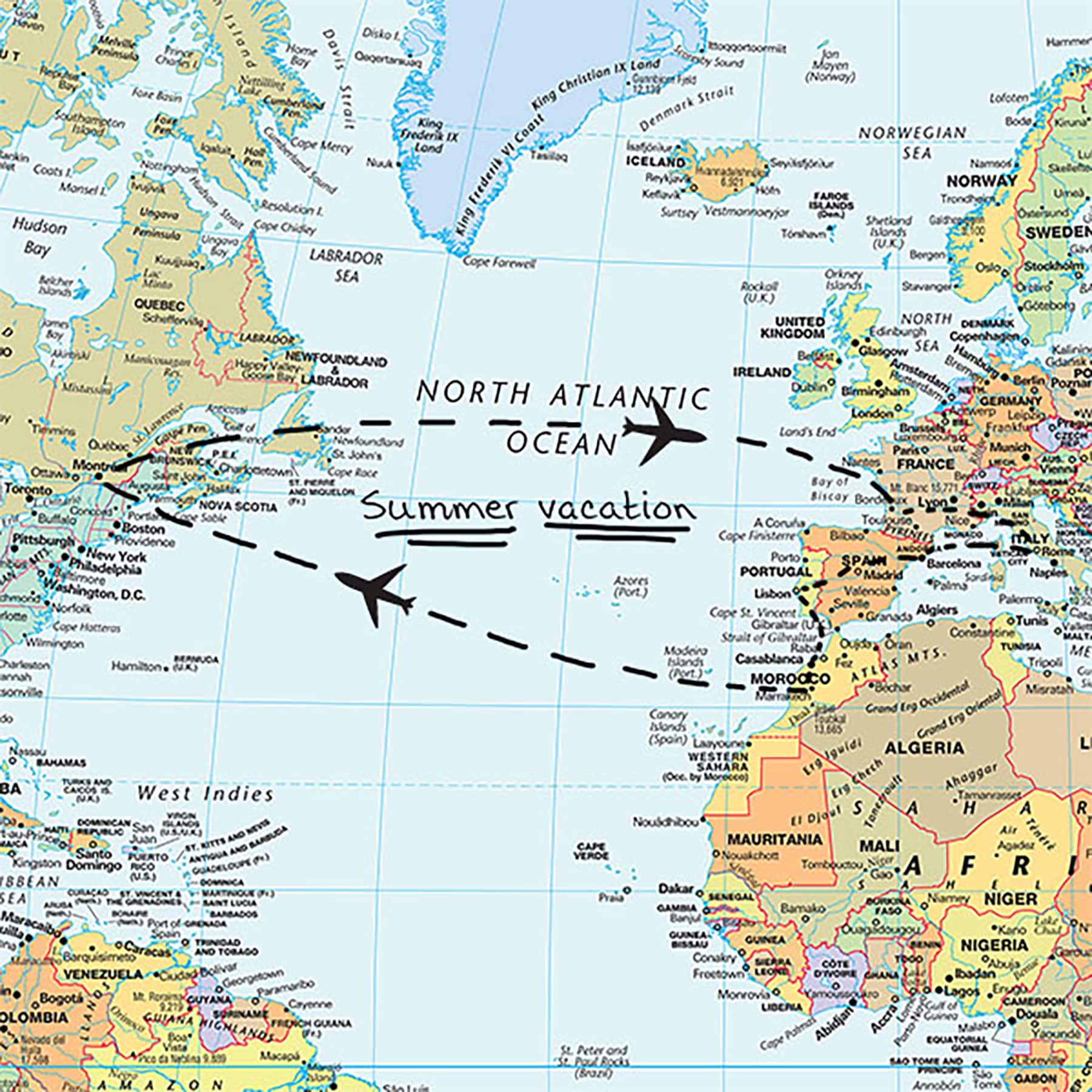 WallPops Dry Erase World Map