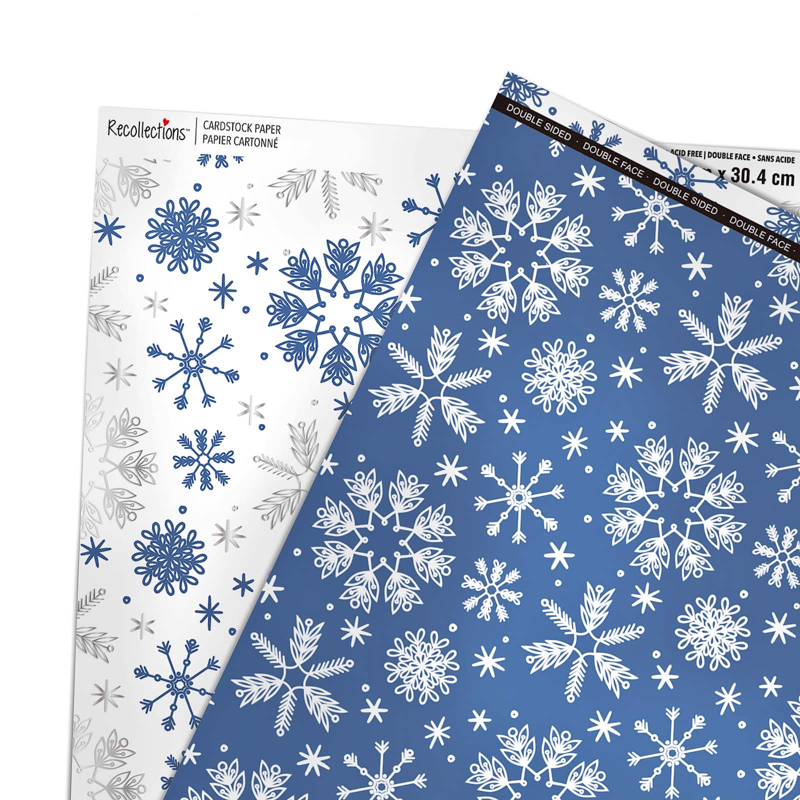 Snowflakes Double-Sided Cardstock Paper by Recollections™, 12" x 12"