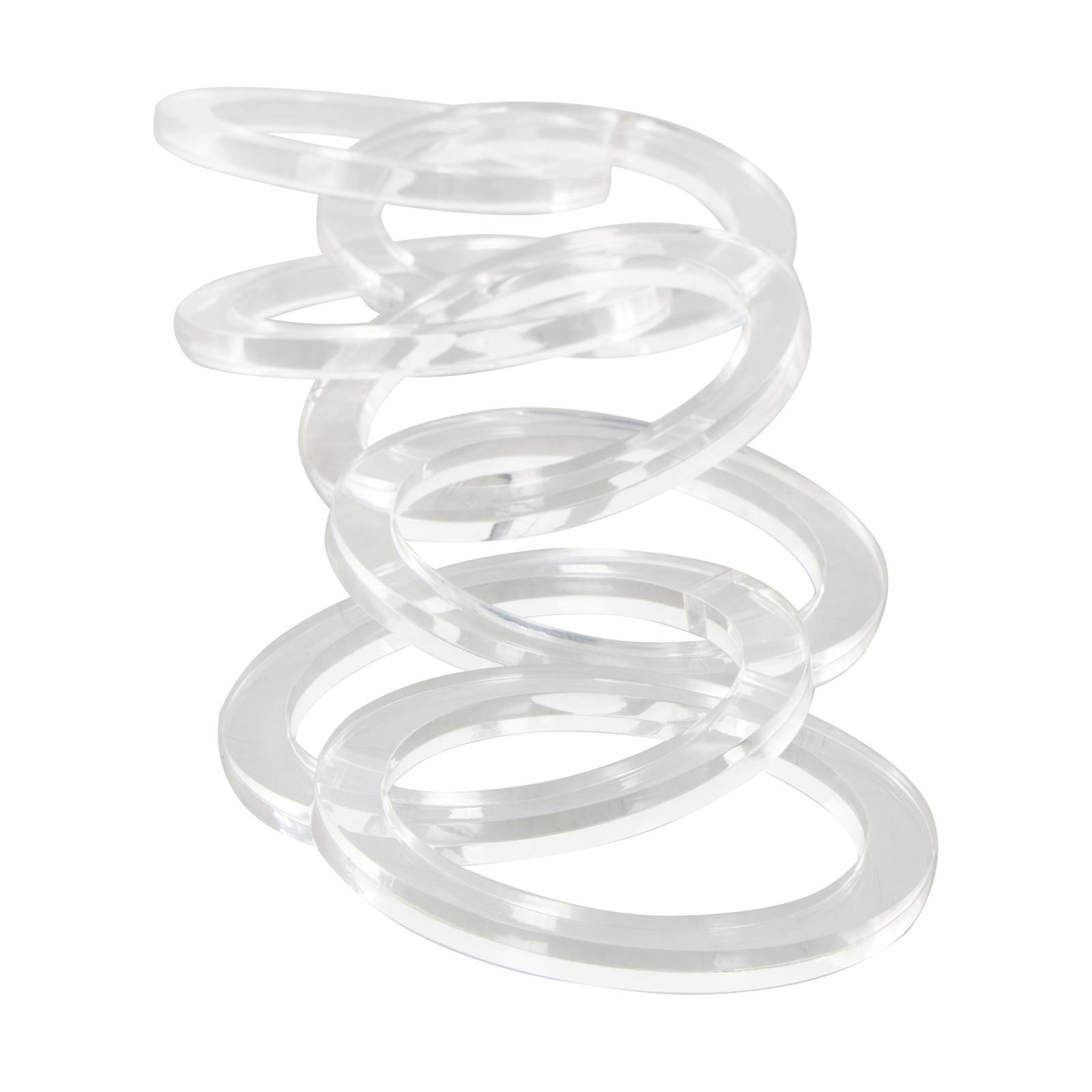 21" Clear Acrylic Plastic Chain Circular Link Sculpture