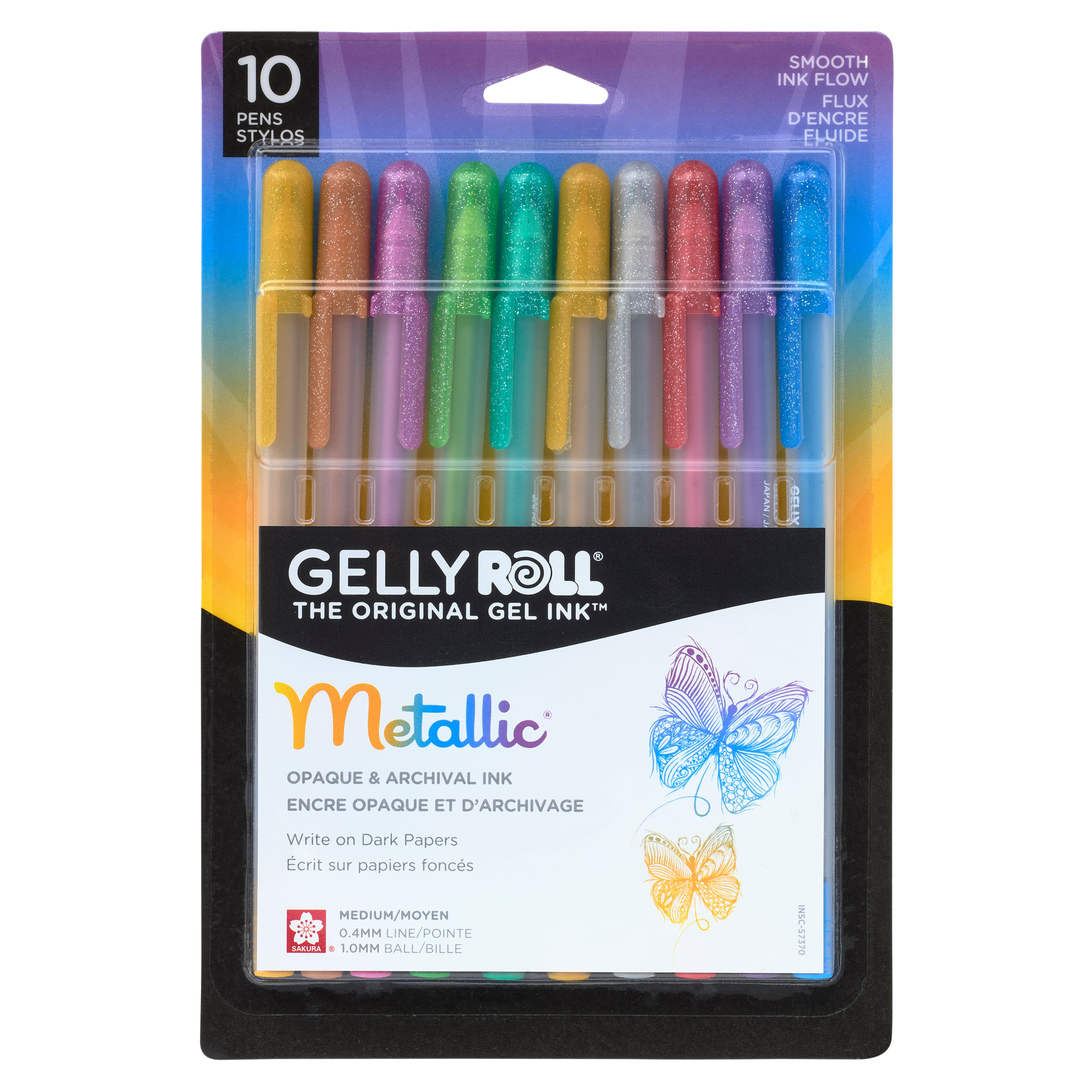 6 Packs: 10 ct. (60 total) Gelly Roll&#xAE; Metallic Gel Pen Set
