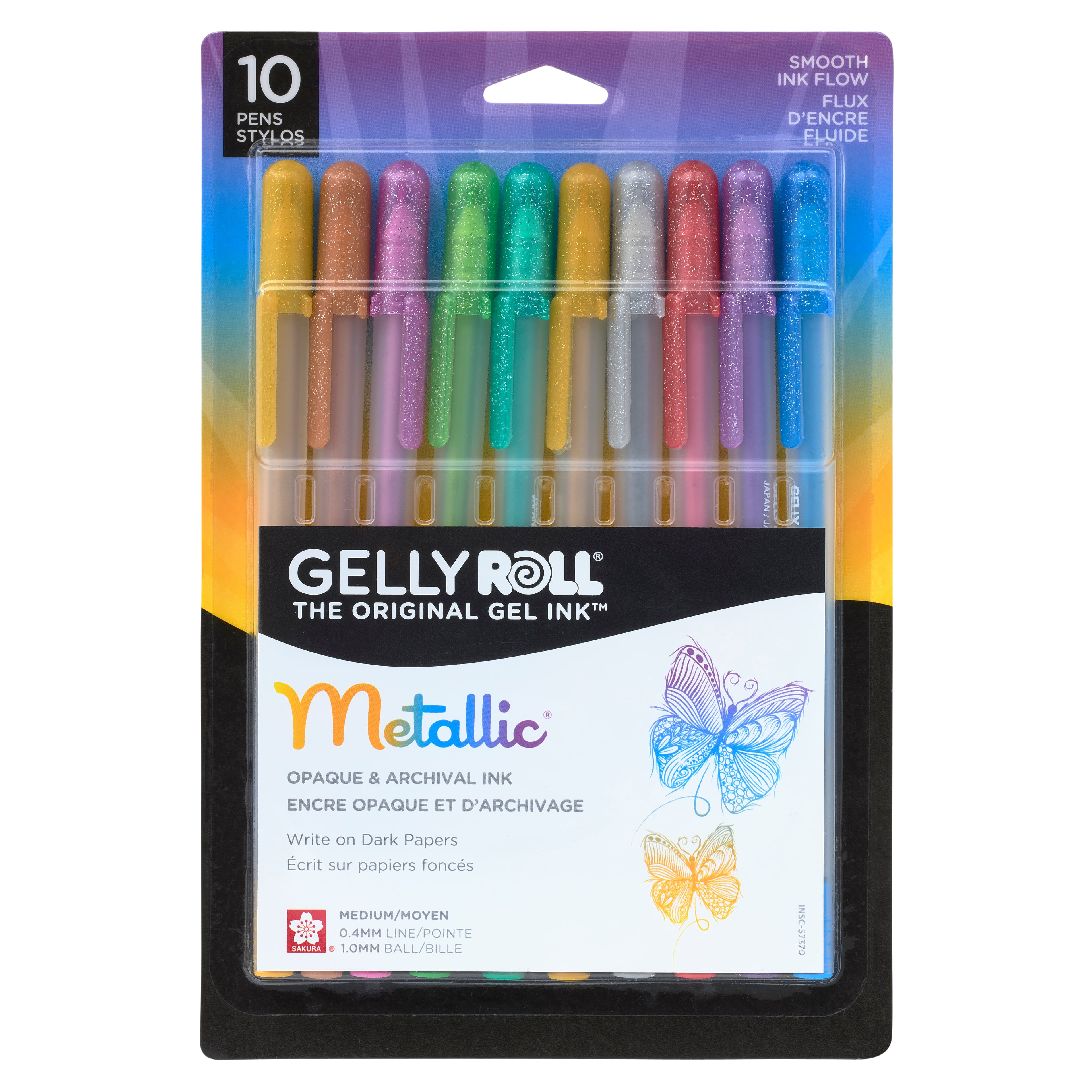 6 Packs: 10 ct. (60 total) Gelly Roll® Metallic Gel Pen Set