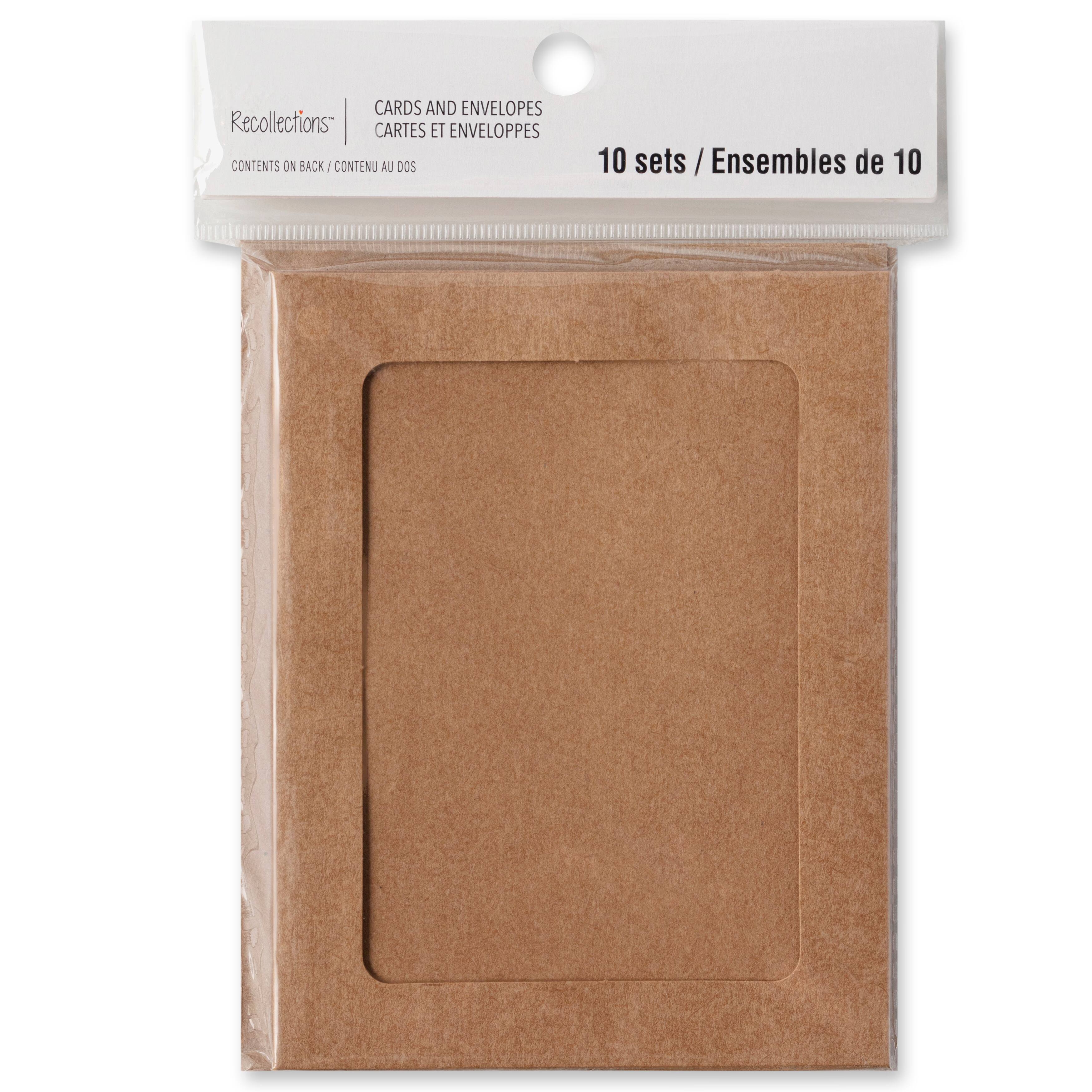 12 Packs: 10 ct. (120 total) 4.25&#x22; x 5.5&#x22; Kraft Frame Cards &#x26; Envelopes by Recollections&#x2122;