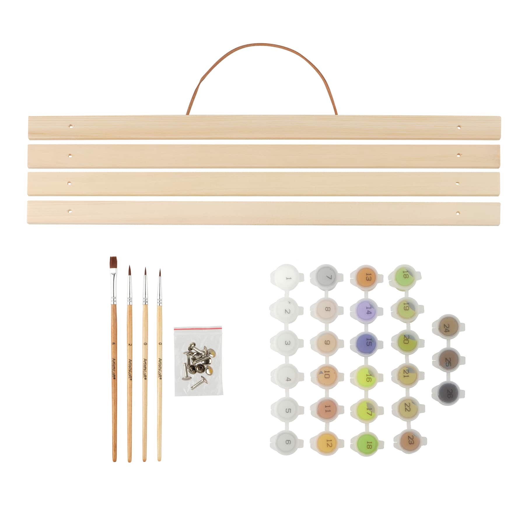 16" x 20" Kittens & Daisies Paint-by-Number Kit with Wood Display Hanger by Artist's Loft®