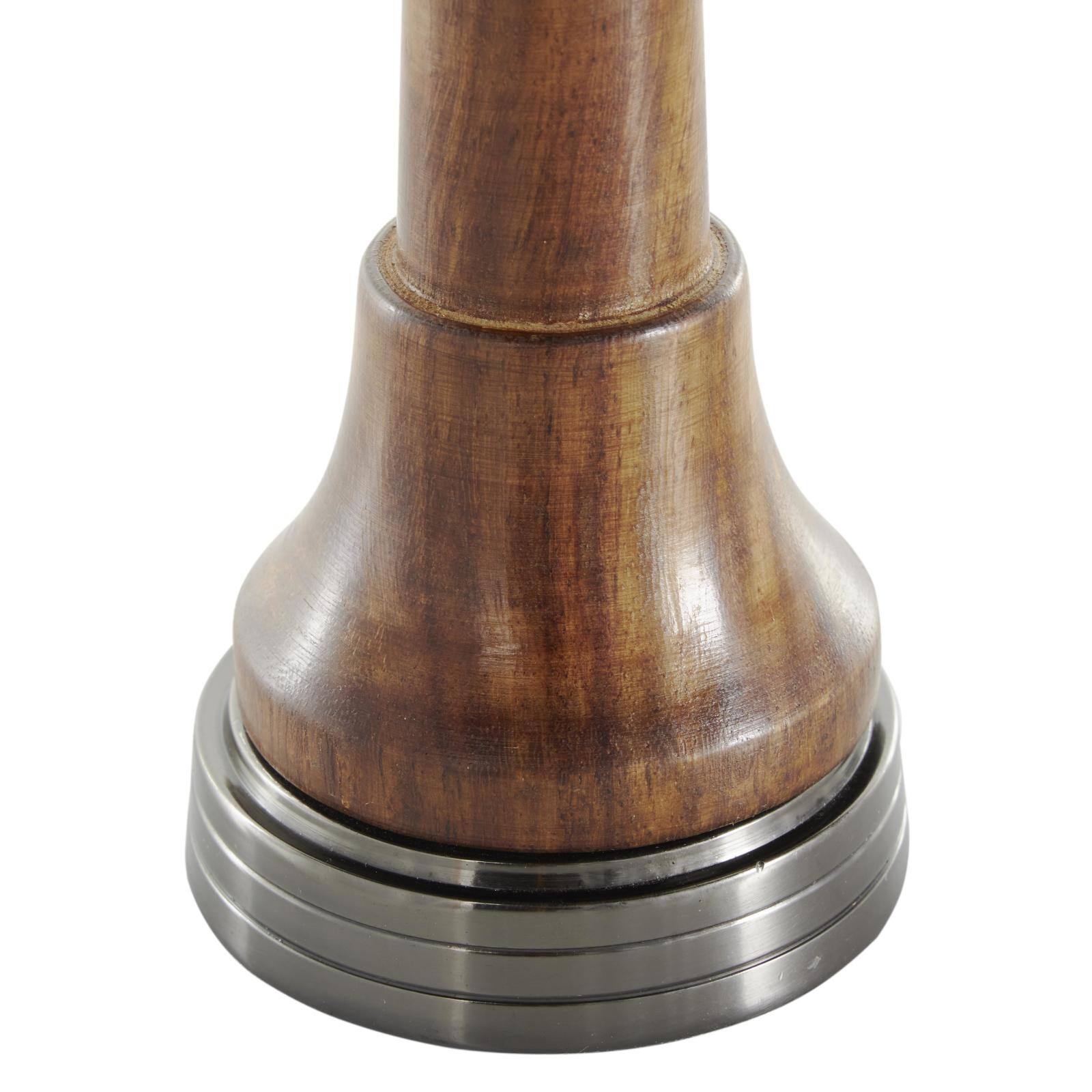 7" Silver Aluminum Metal Chess King, Queen, & Knight Sculpture with Mango Wood Center, 3ct.