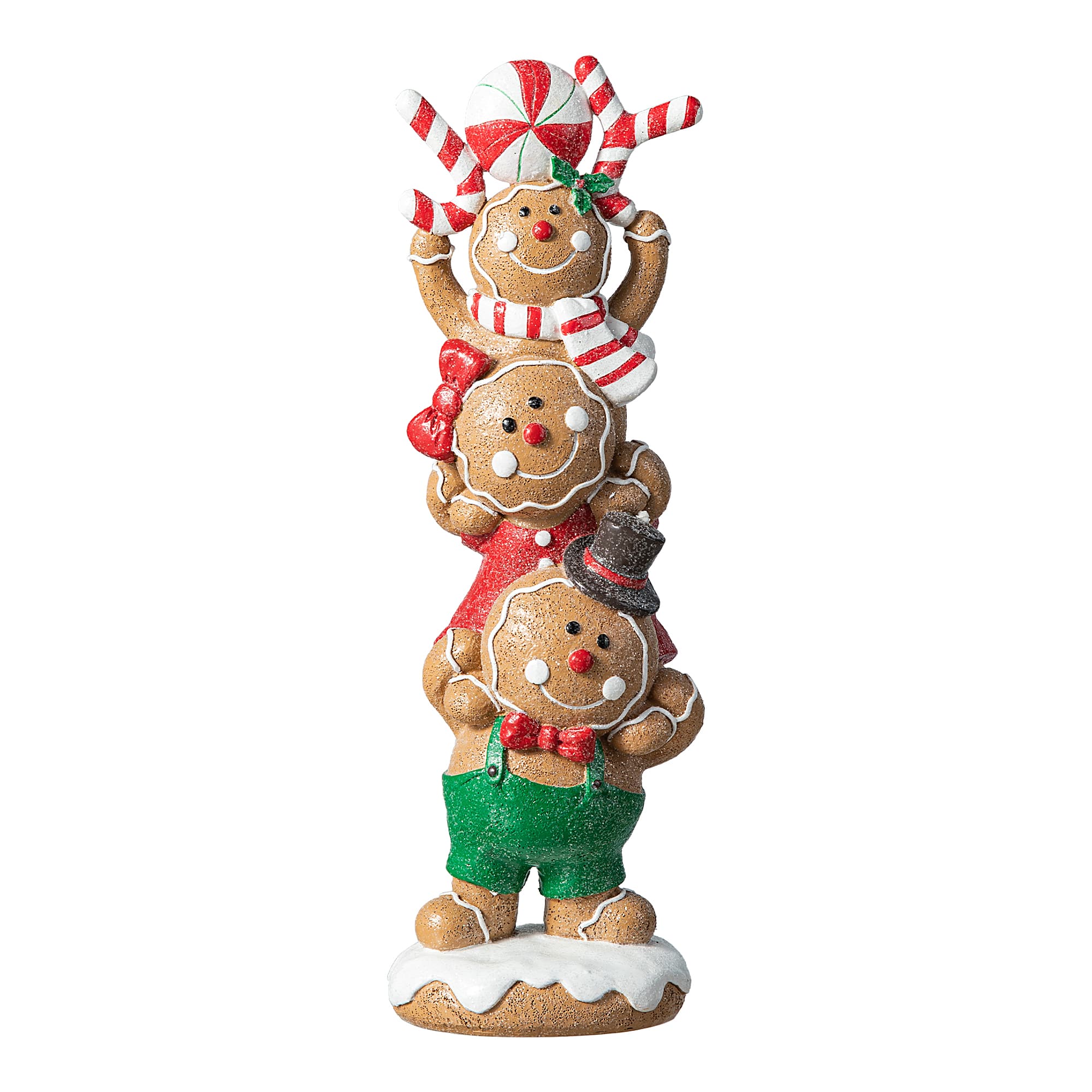 Glitzhome® 12.5" Stacked Gingerbread Table Décor