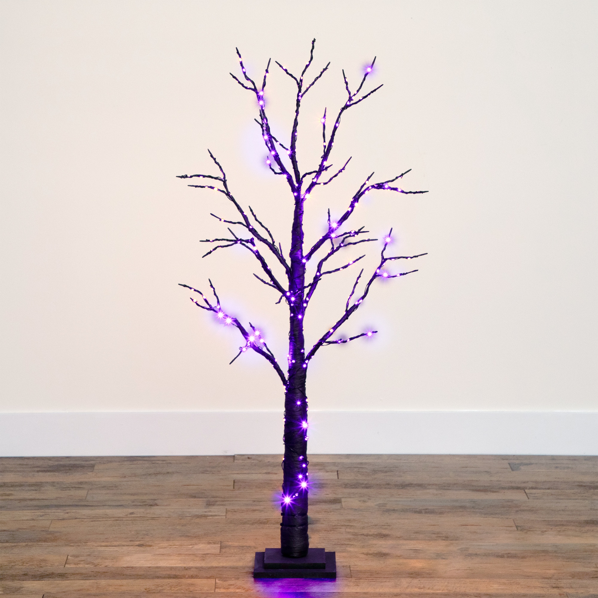 4ft. Pre-Lit LED Black Twig Artificial Halloween Tree