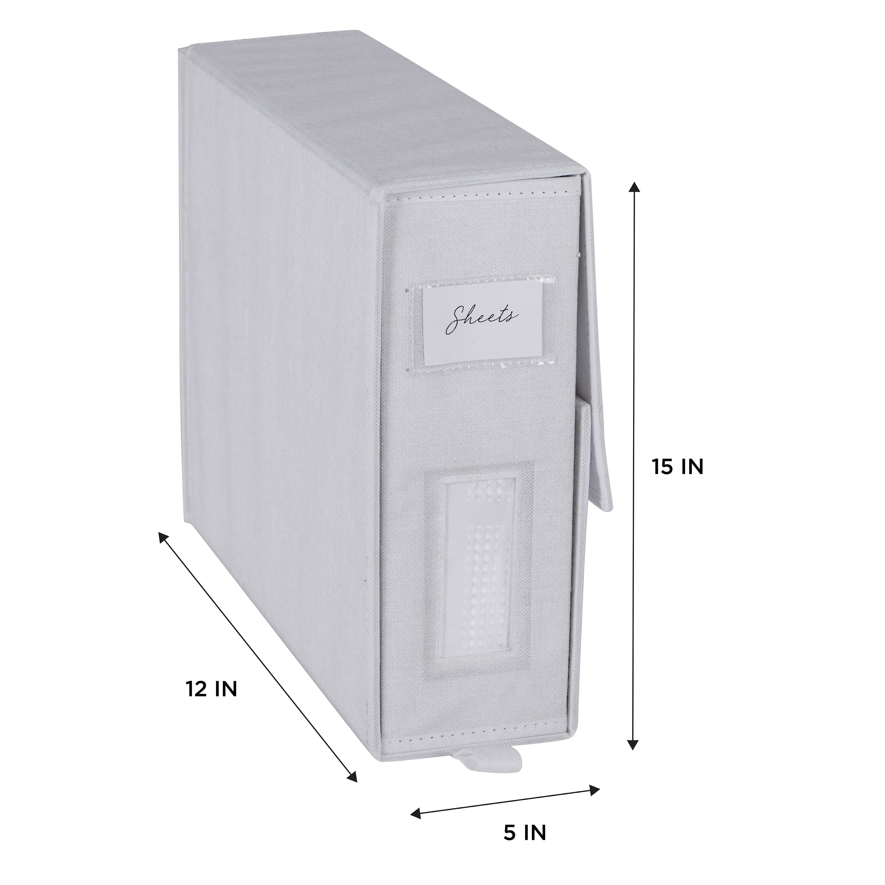 Organize It All 15" White Foldable Linen Closet Organizer