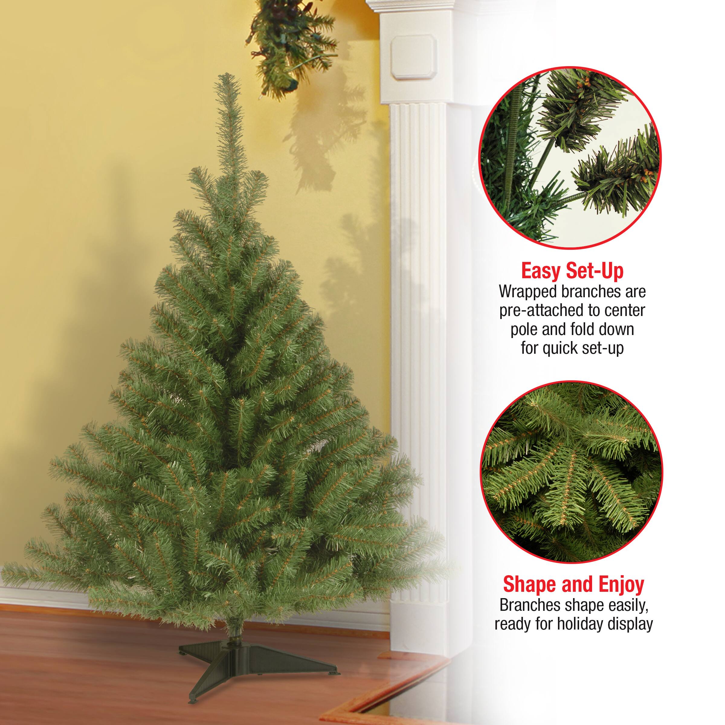 4 ft. Unlit Kincaid Spruce Artificial Christmas Tree