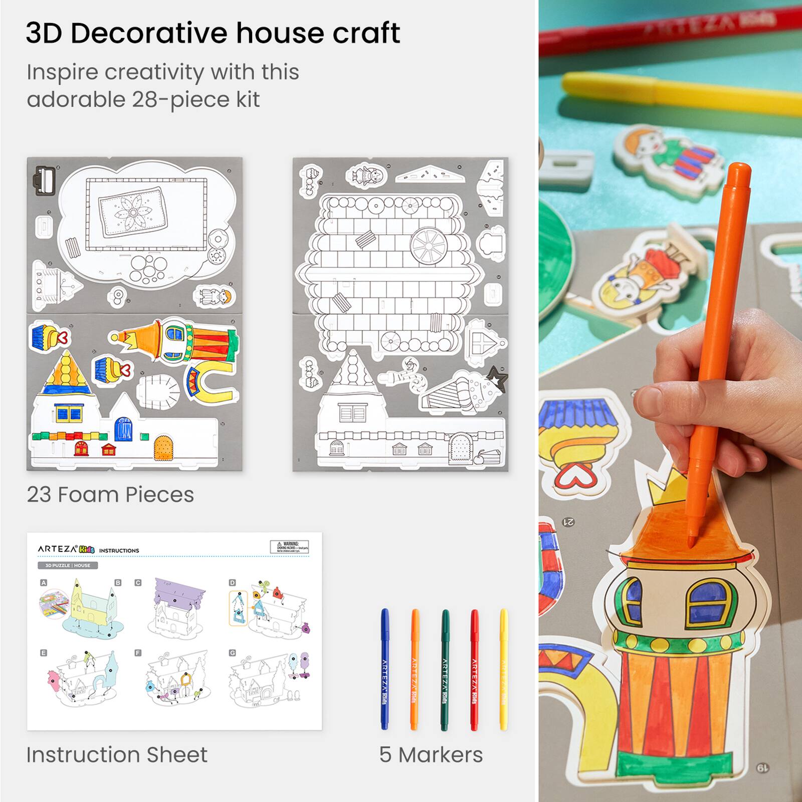 Arteza&#xAE; Kids 3D Puzzle House