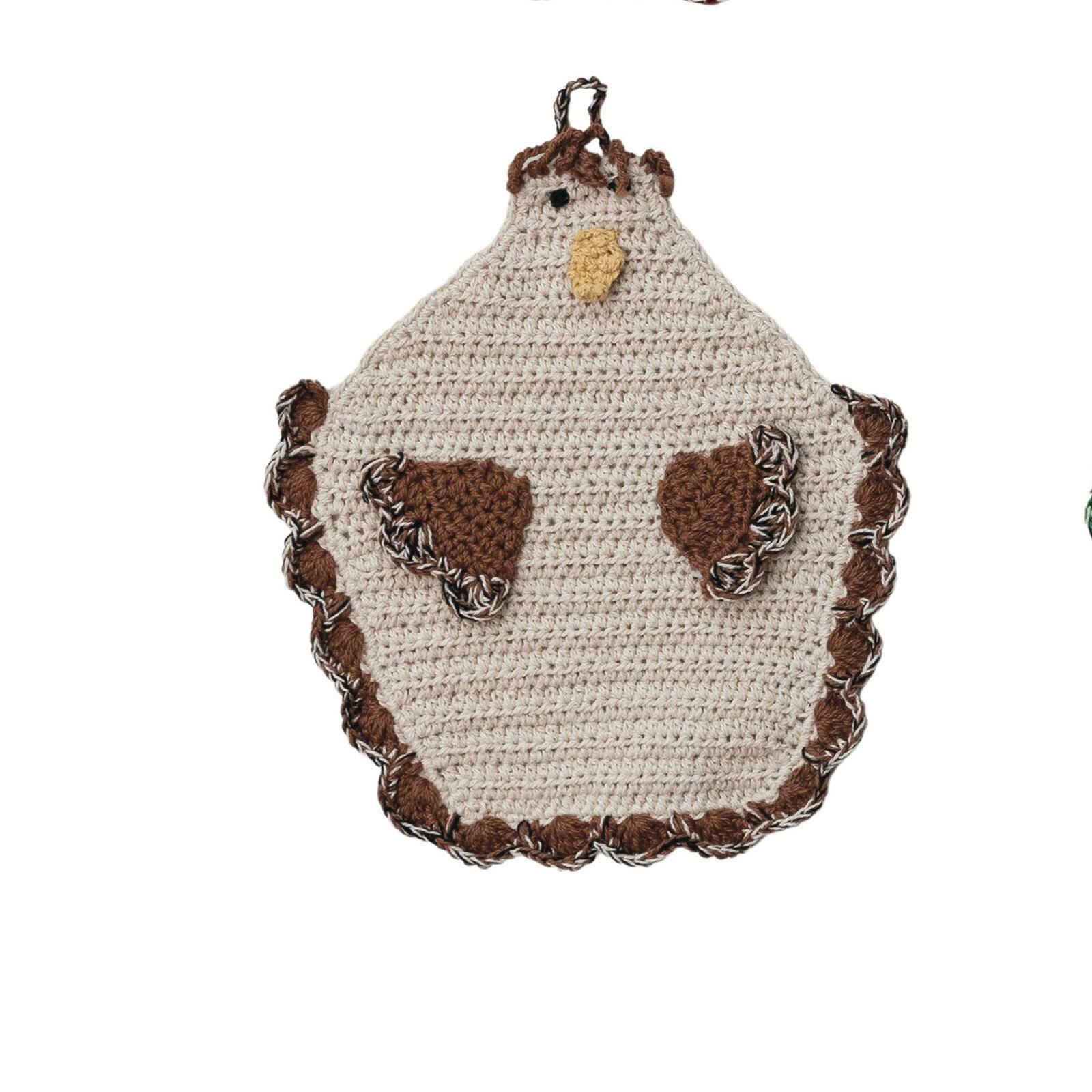Hello Honey® Multicolor Cotton Crocheted Chicken Pot Holders Set