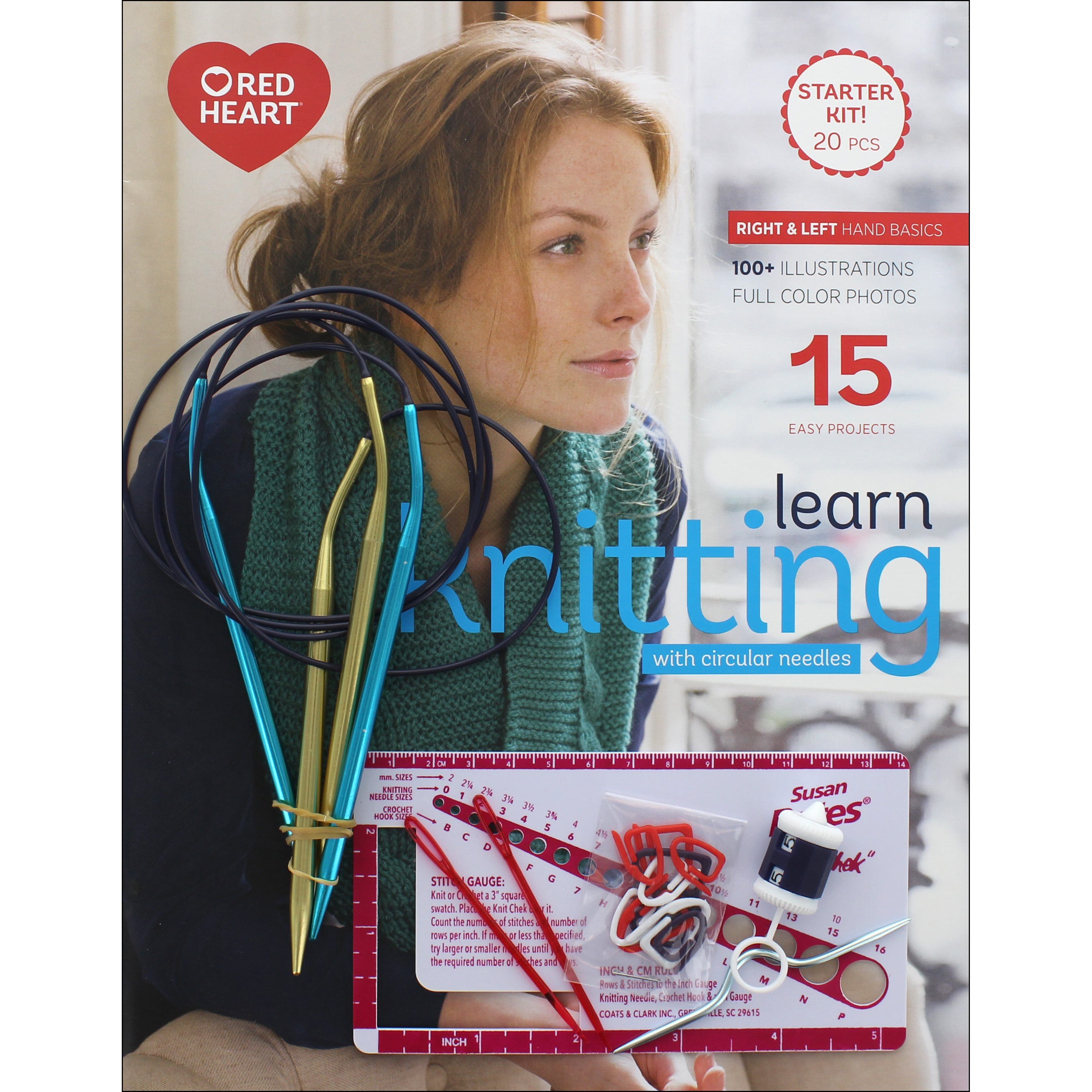 Red Heart® Learn Knitting with Circular Needles Kit