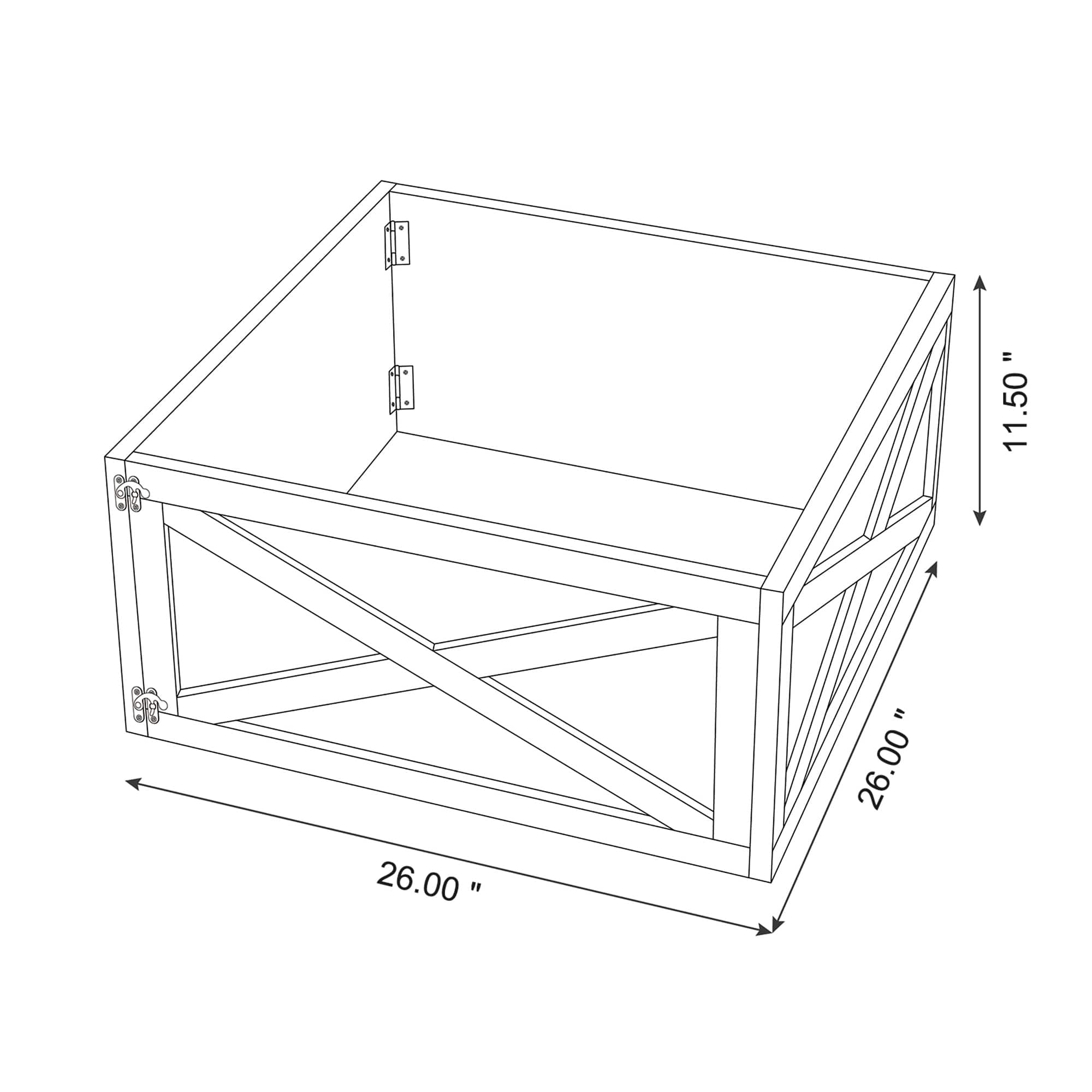 Glitzhome® 26" Washed White Wooden Tree Collar