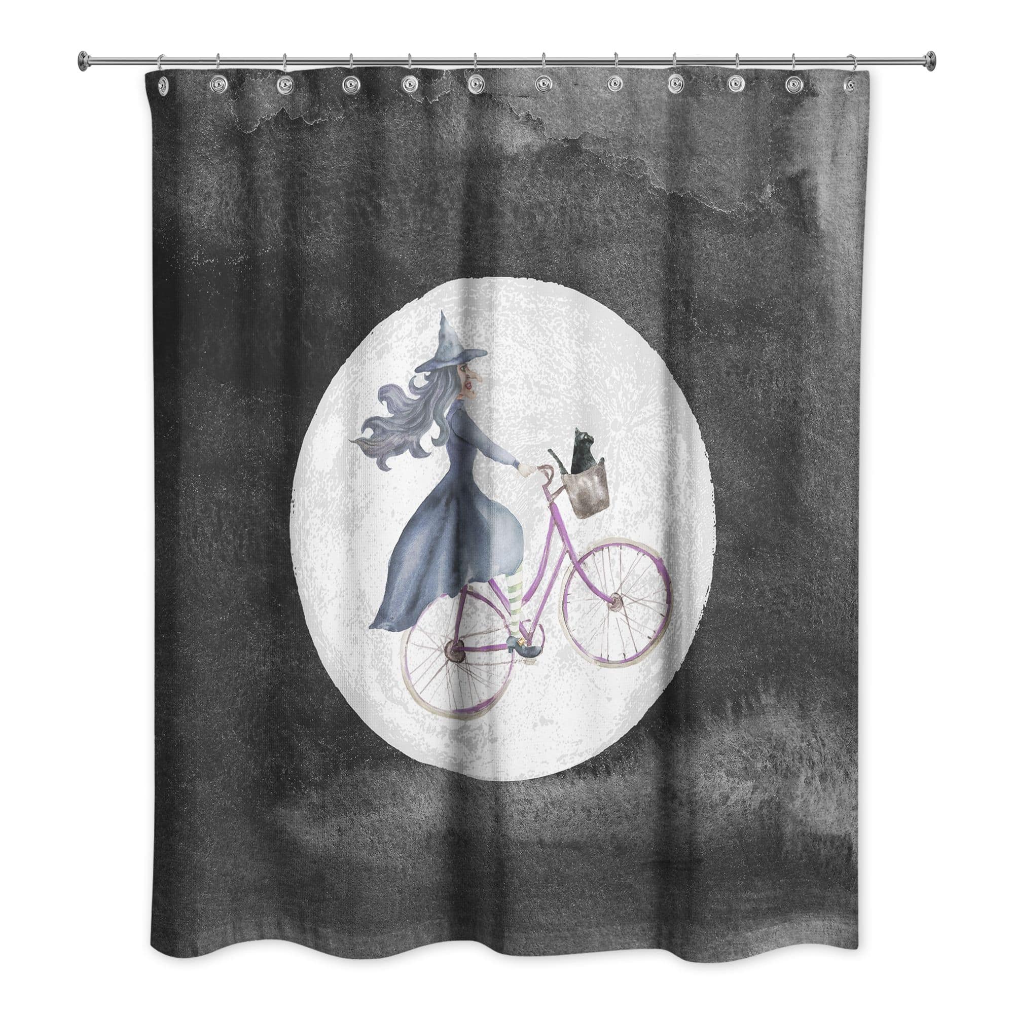Witch Bike Shower Curtain
