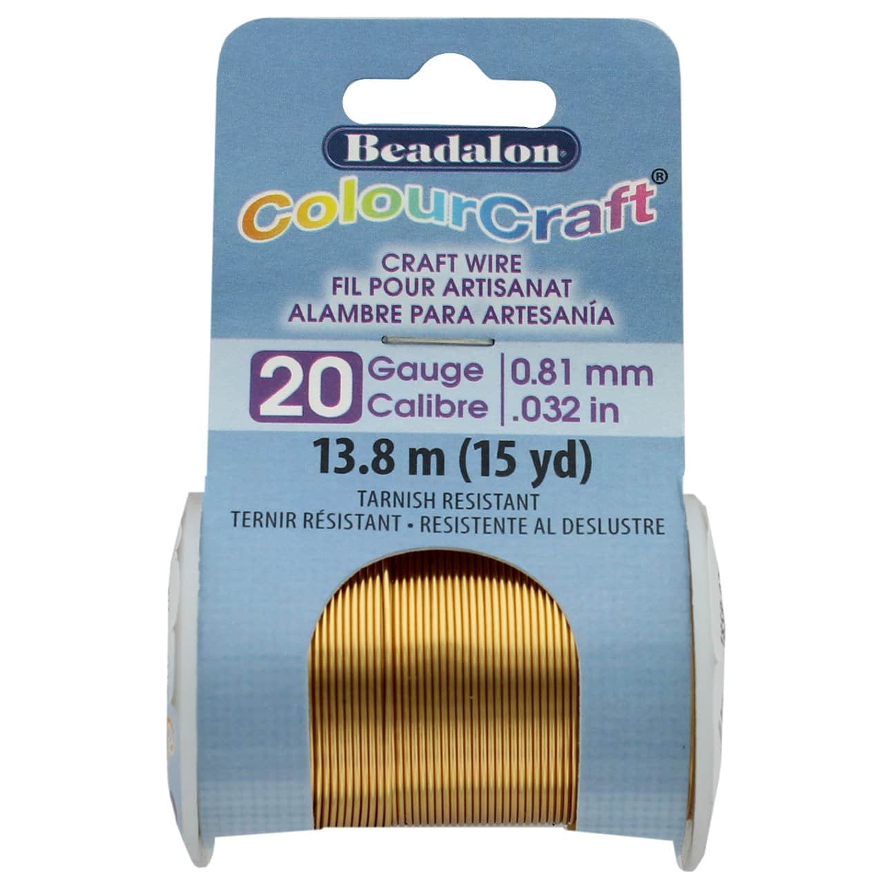 Beadalon&#xAE; ColourCraft&#xAE; 20 Gauge Tarnish Resistant Craft Wire, 15yd.