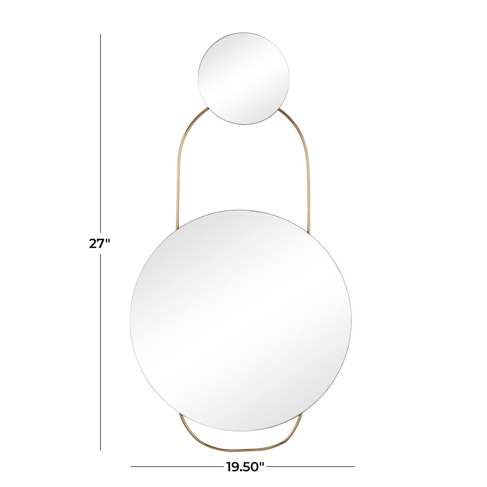 Gold Metal Wall Mirror 20" x 1" x 27"