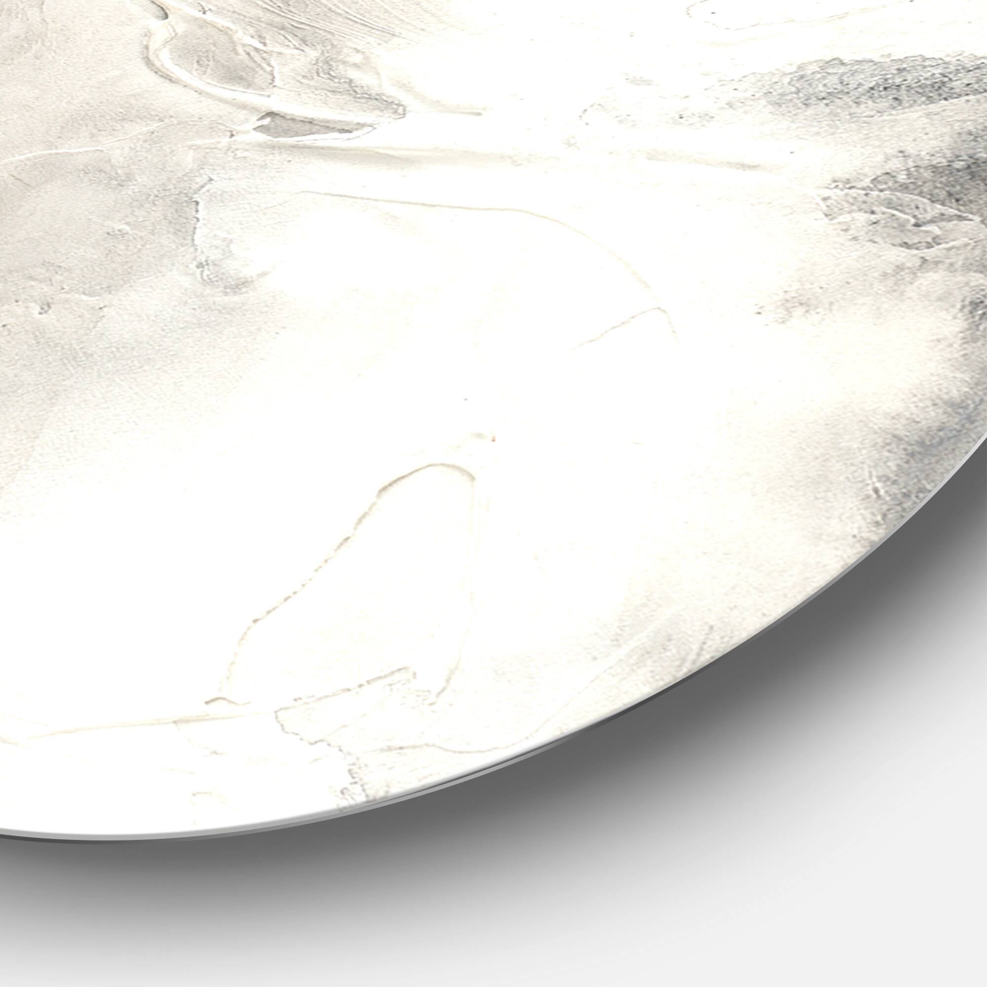 Designart - Gray Circles I - Geometric Metal Circle Wall Art