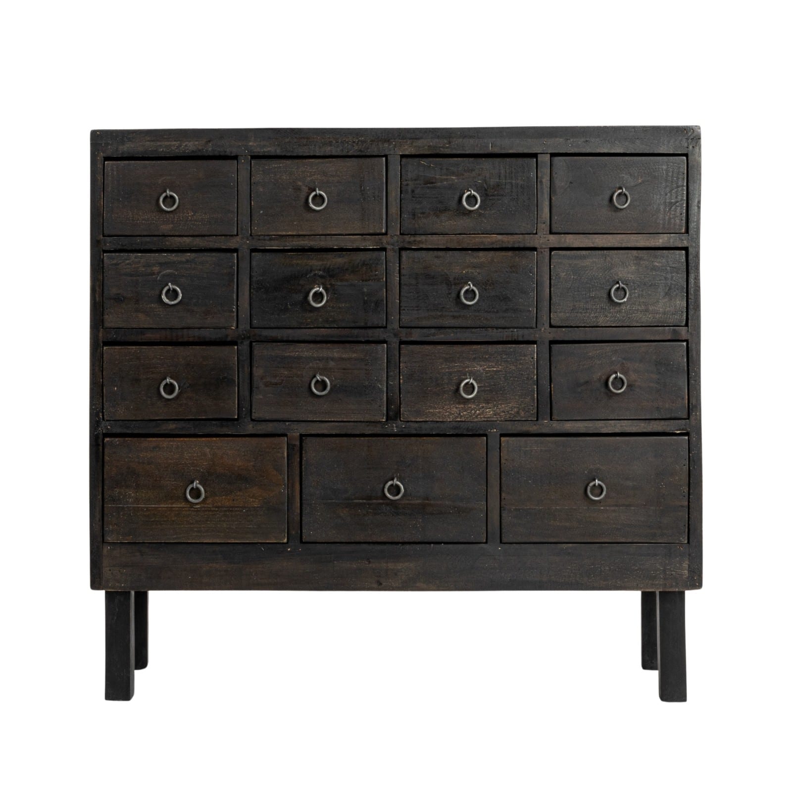Hello Honey&#xAE; Black Antique Apothecary 15-Drawer Cabinet Storage