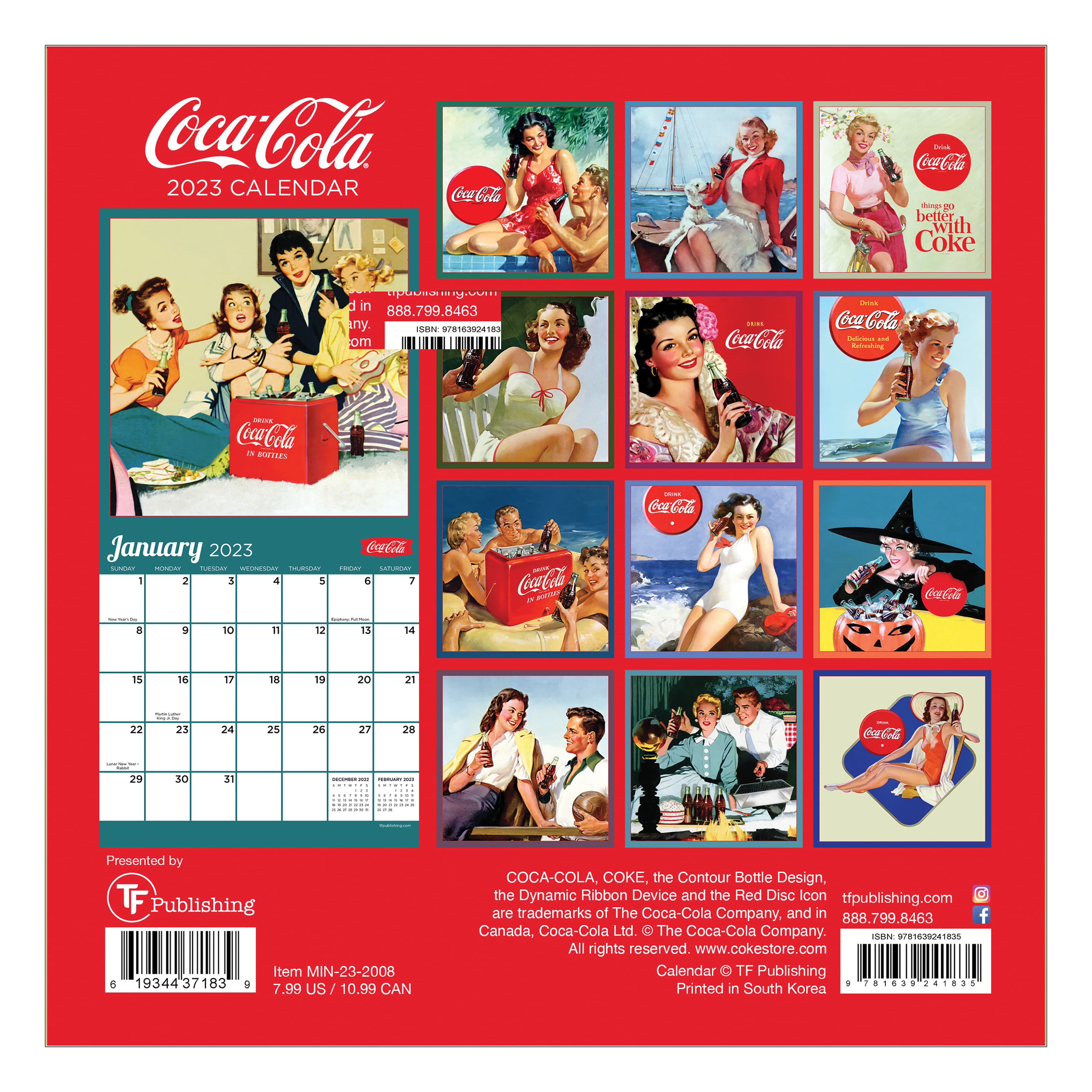 2024 Coca-Cola Mini Calendar, TF Publishing