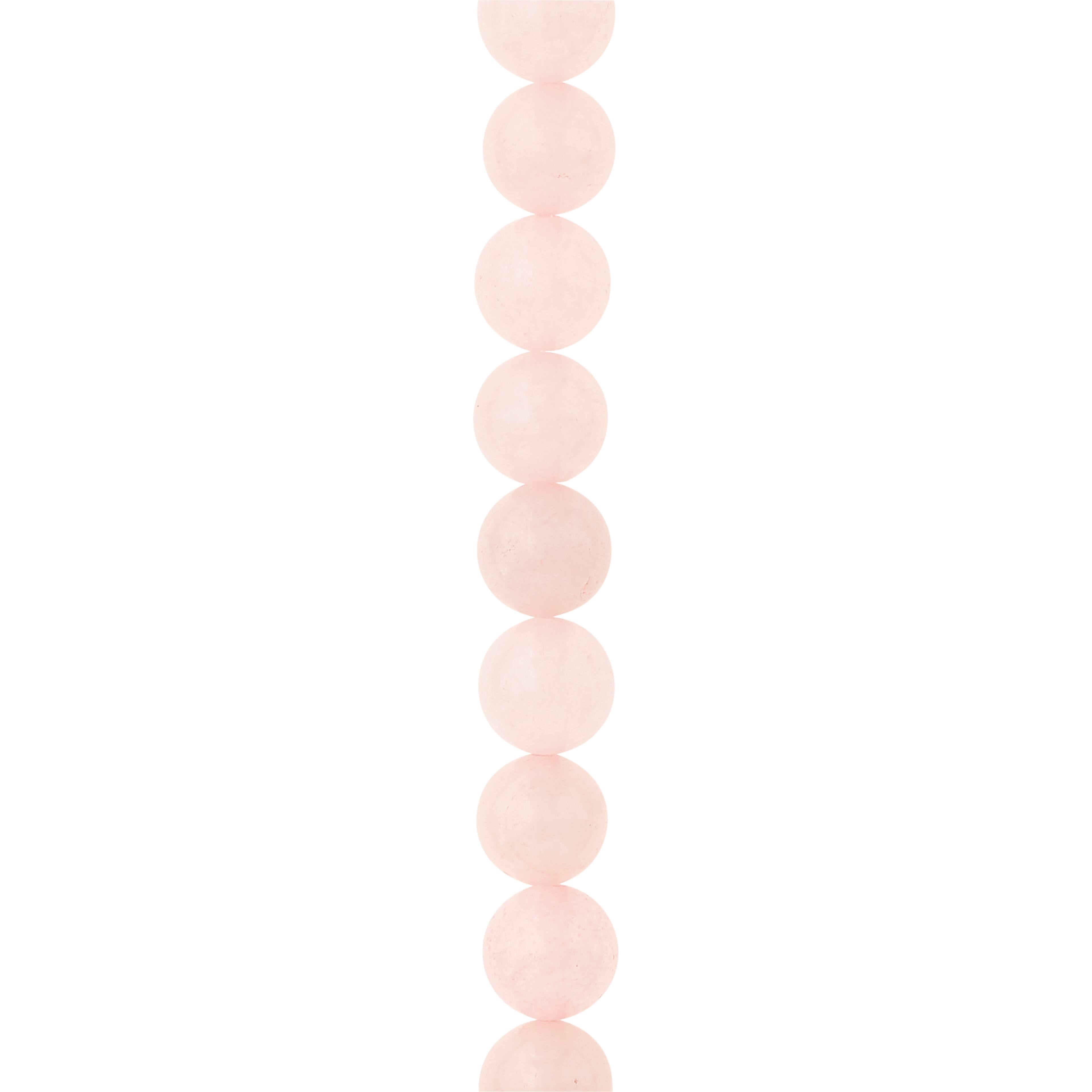 8 Pack: Pink Rose Quartz Round Beads, 10mm by Bead Landing™