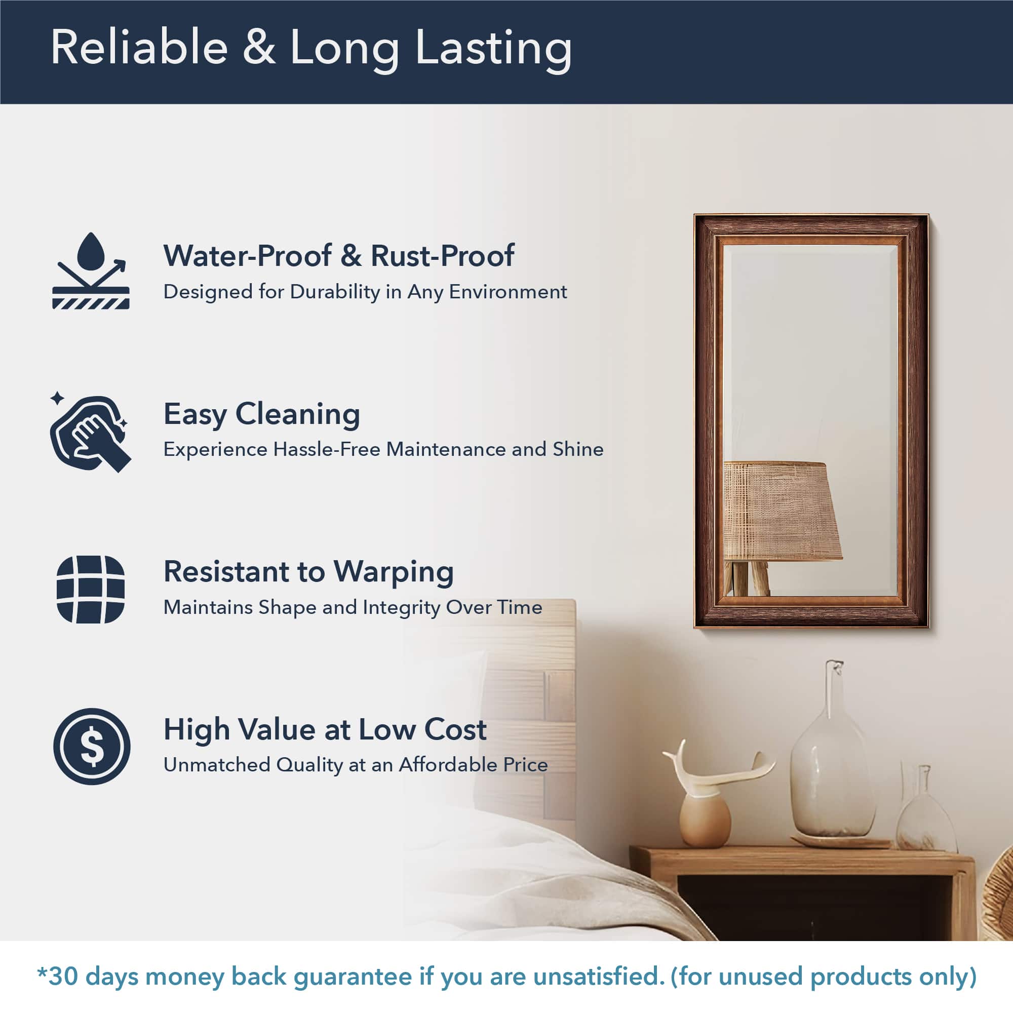 Head West 27.5" Bronze & Copper Oil-Rubbed Framed Wall Mirror