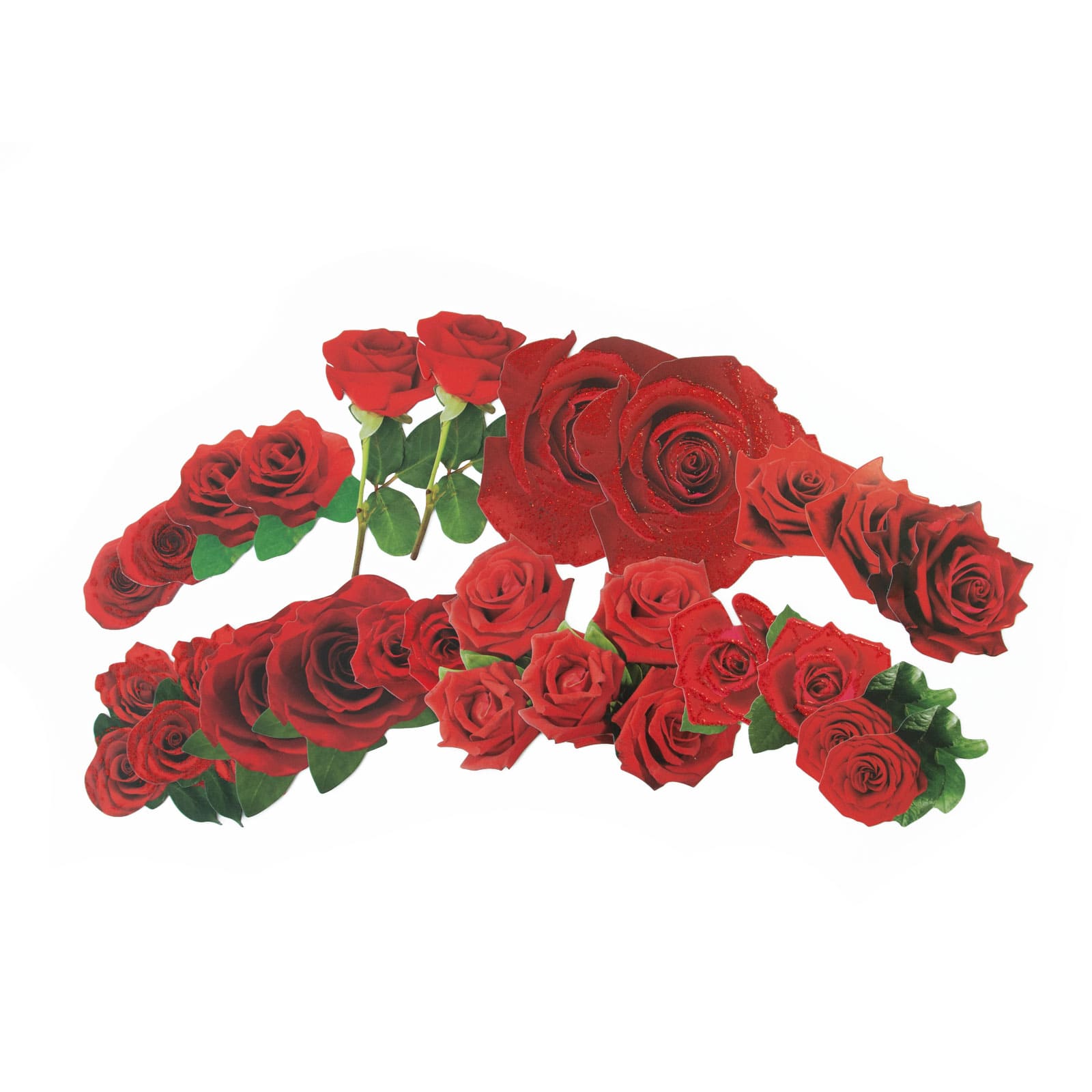 12 Pack: Red Rose Die Cut Stickers by Recollections™
