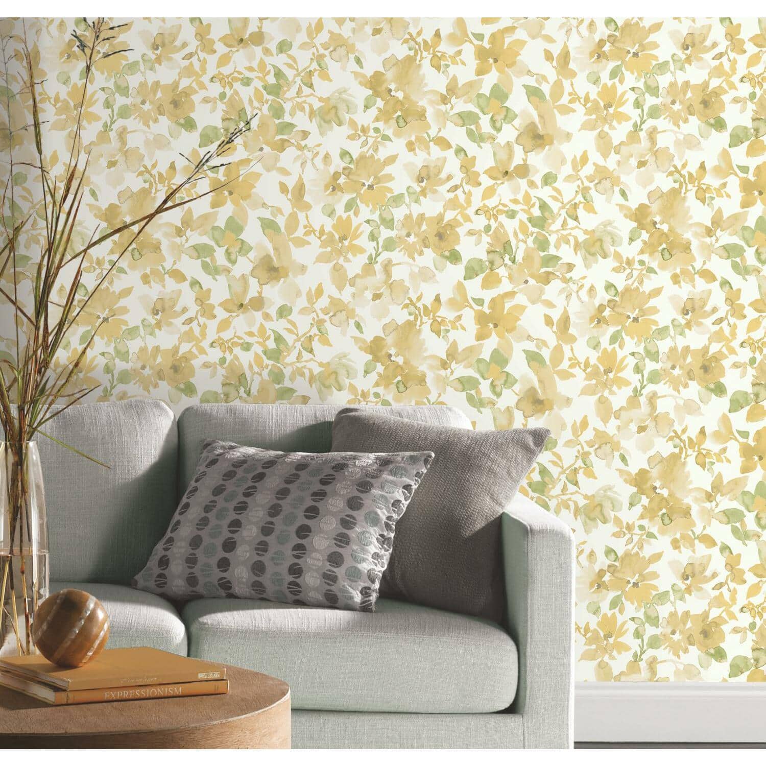 RoomMates Watercolor Floral Peel & Stick Wallpaper