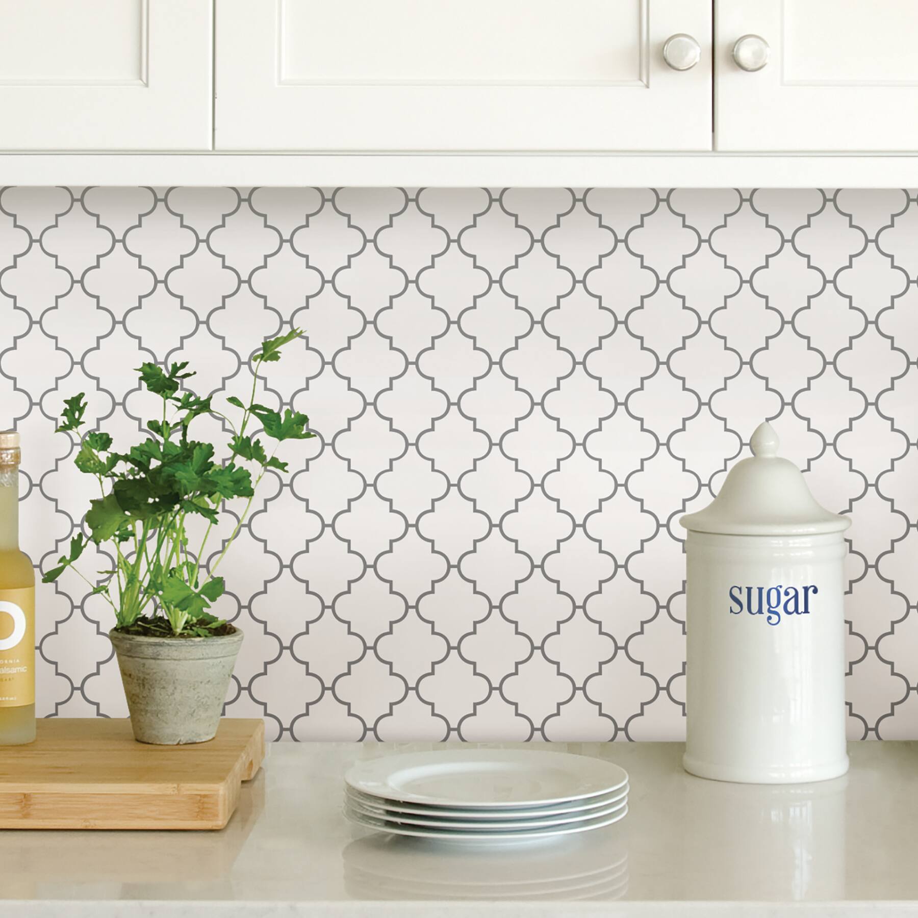 InHome Quatrefoil Peel & Stick Backsplash Tiles