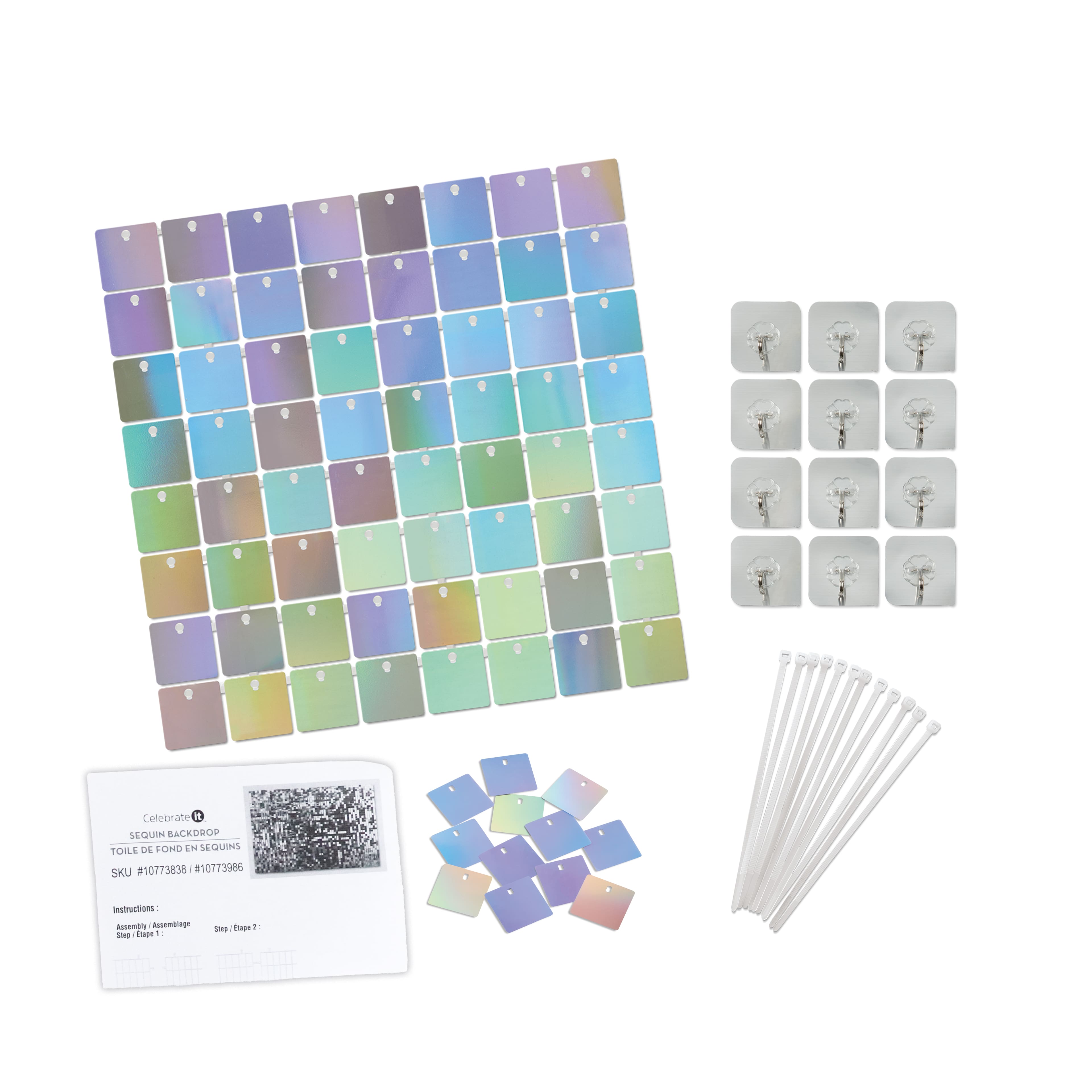 6 Pack: Iridescent Sequin Backdrop by Celebrate It™