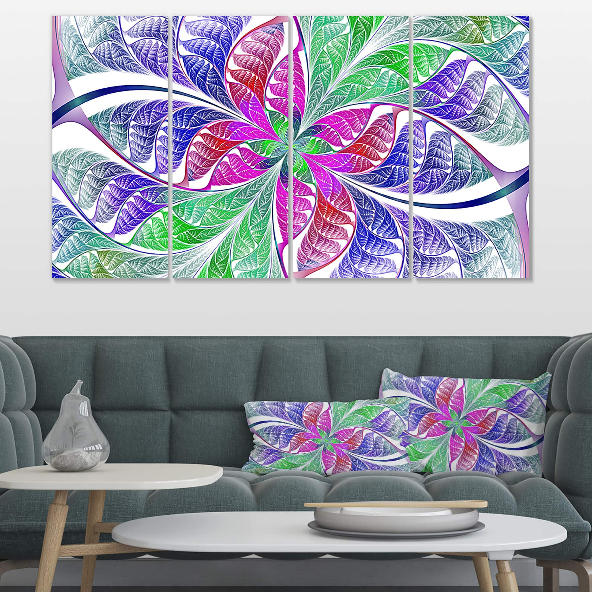 Designart - Flower like Fractal Stained Glass