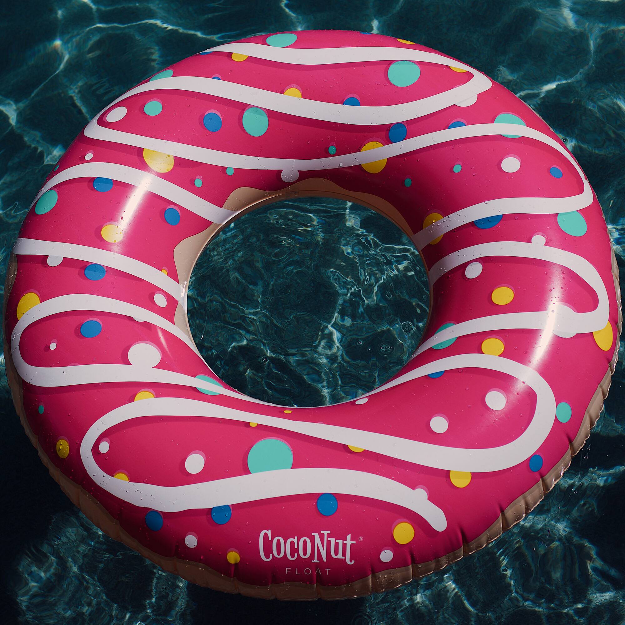 CocoNut Float 4ft. Pink Sprinkled &#x26; Glazed Donut Pool Float