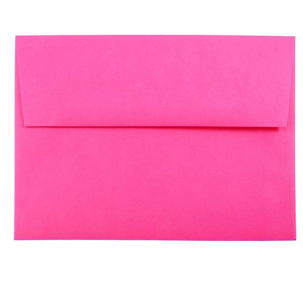 JAM Paper A7 Ultra Fuchsia Hot Pink Invitation Envelopes, 50ct.