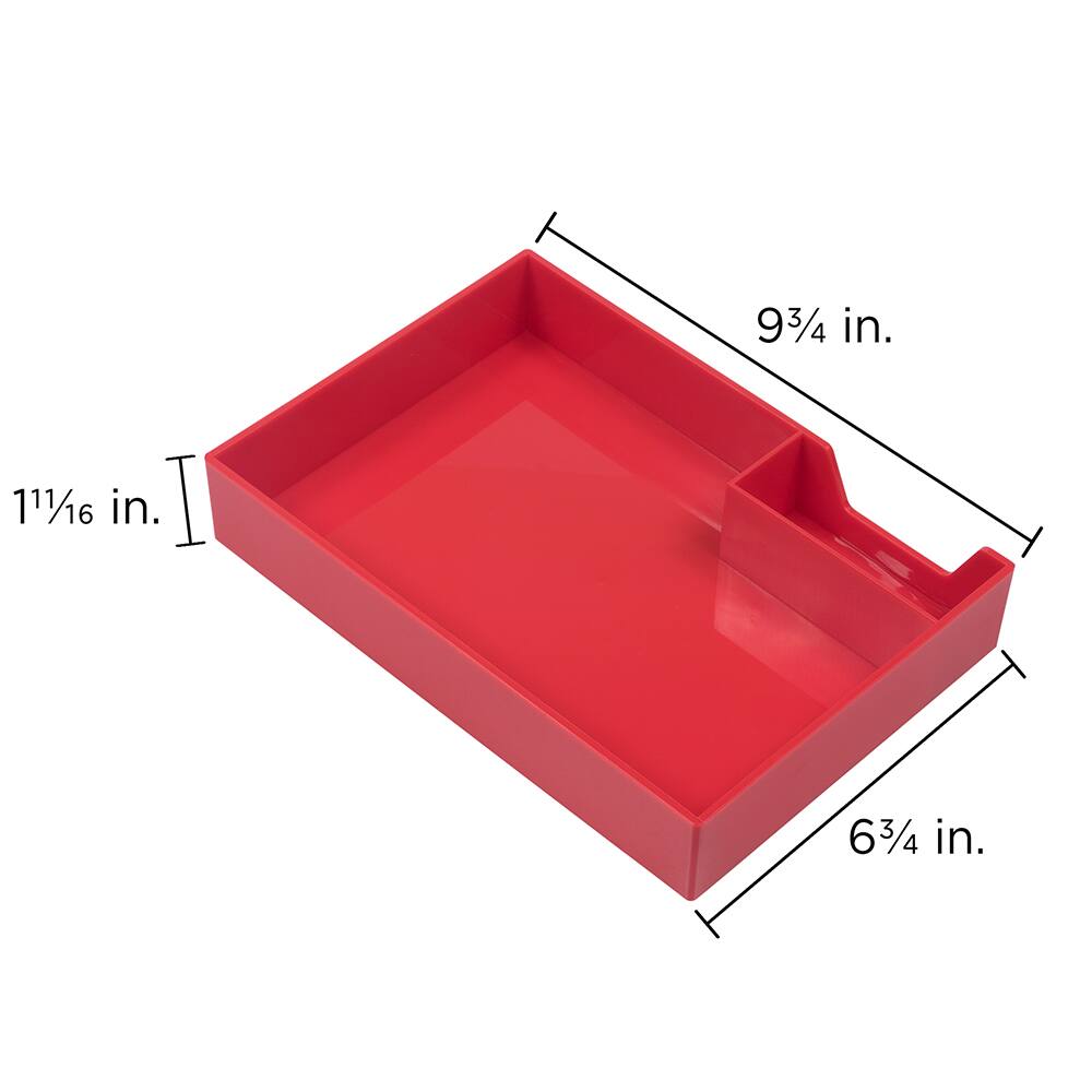 JAM Paper Red Stackable Office Supply Tray