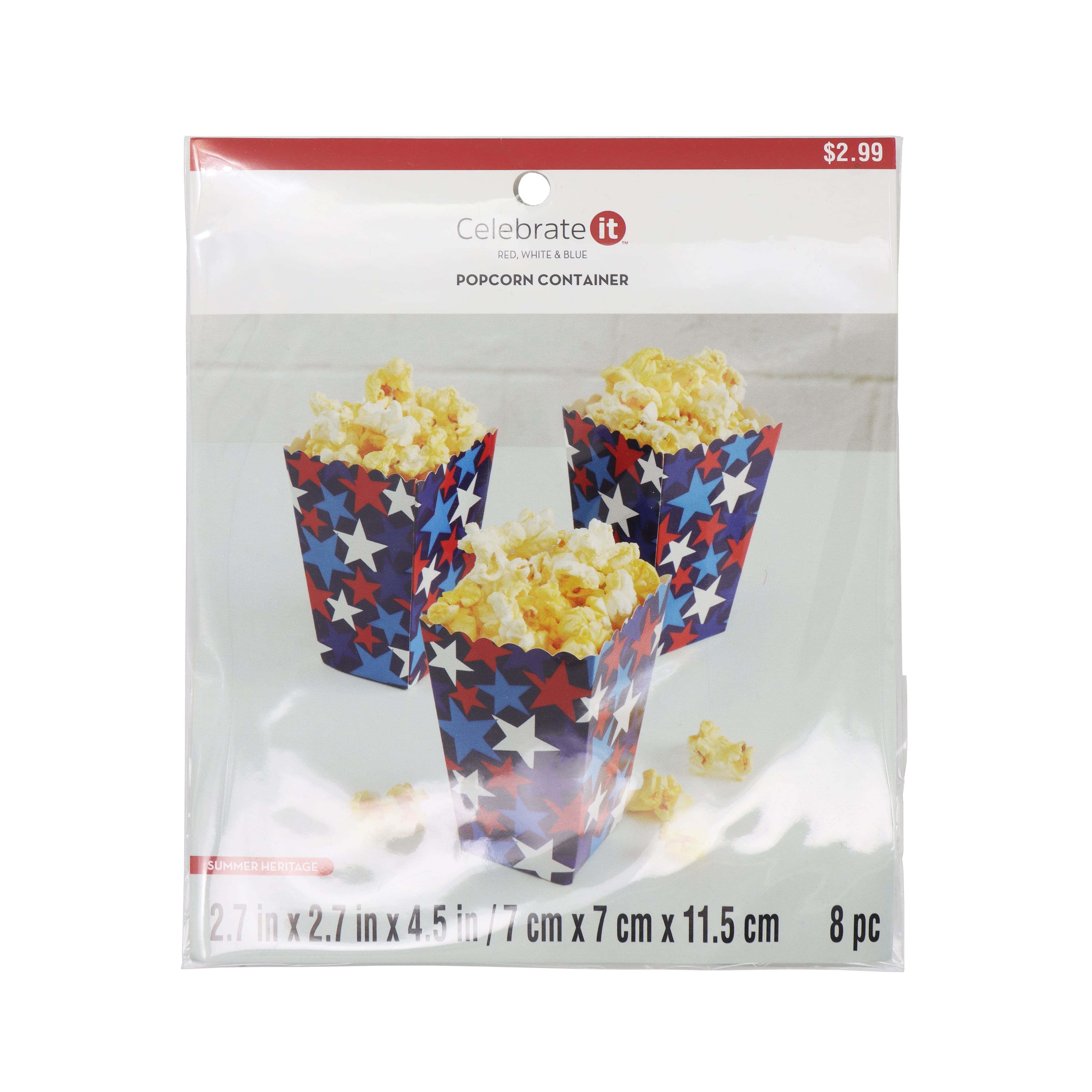 Patriotic Stars Popcorn Containers by Celebrate It&#x2122;, 8ct.
